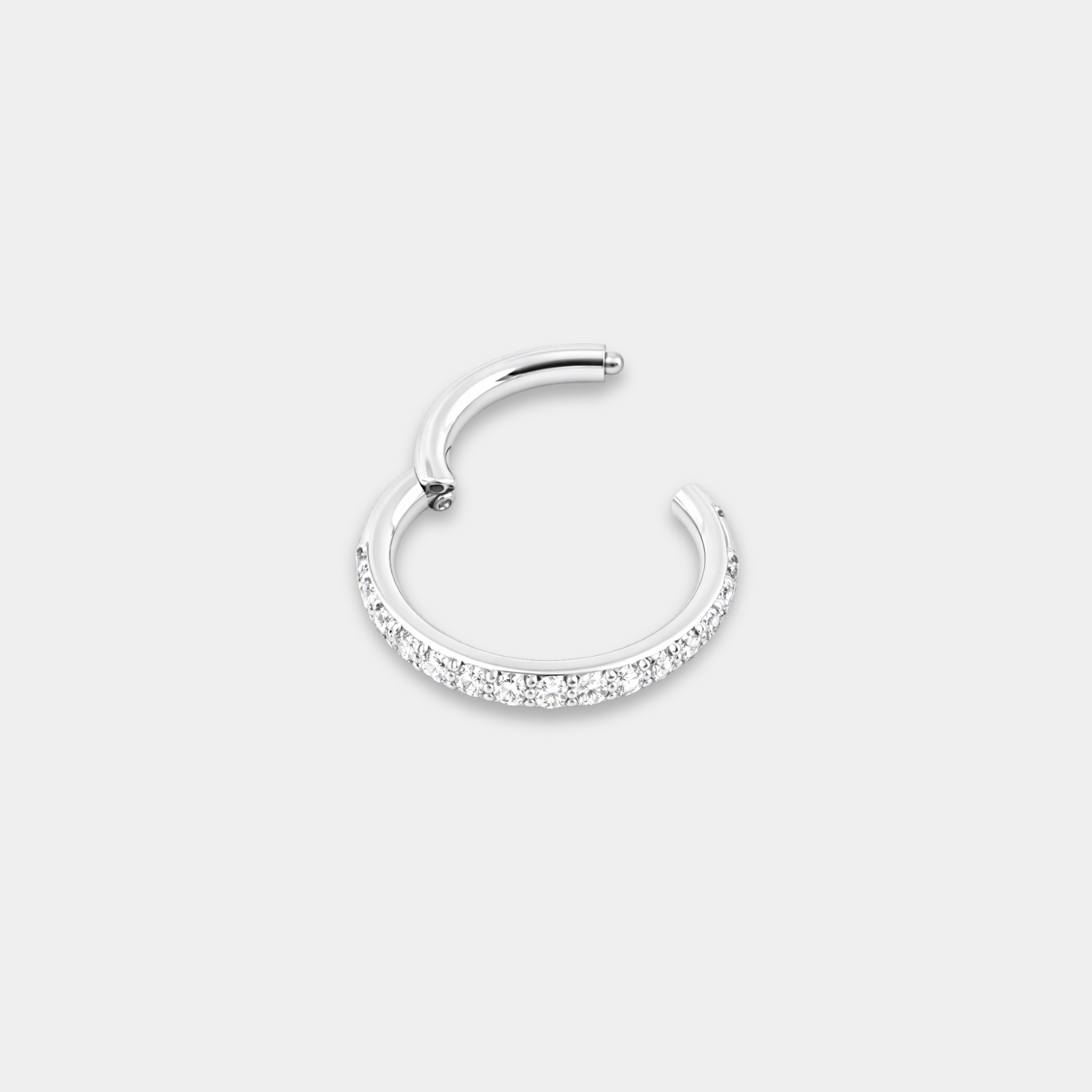 Anneau Piercing Titane Zircon - Ella