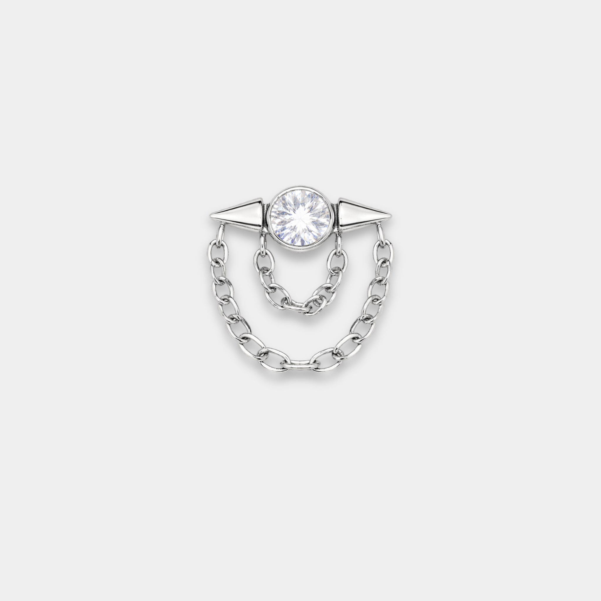 Embout Piercing Titane Zircon - Rani
