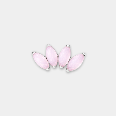Embout Piercing Titane Pierre naturelle - Amira