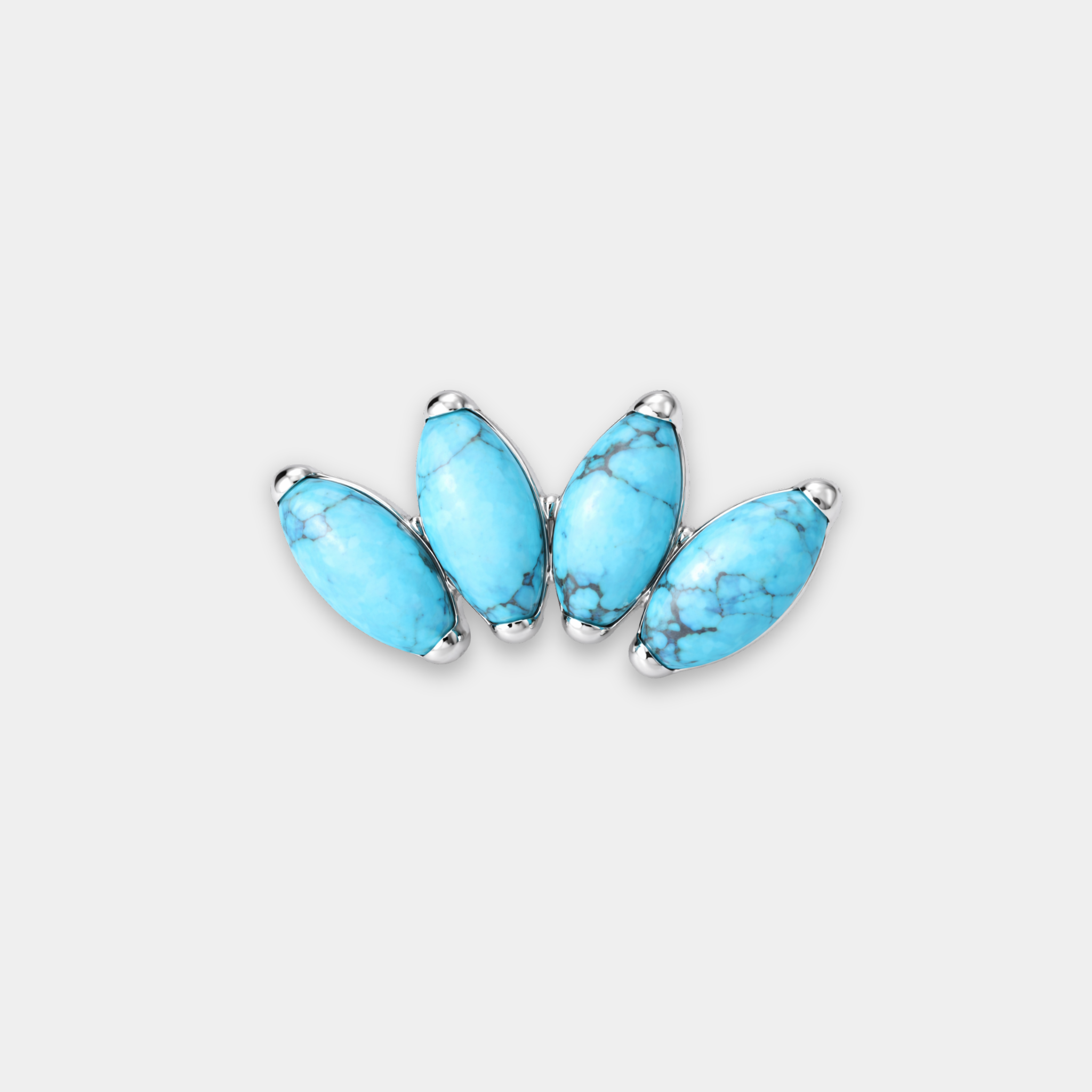 Embout Piercing Titane Pierre naturelle - Amira