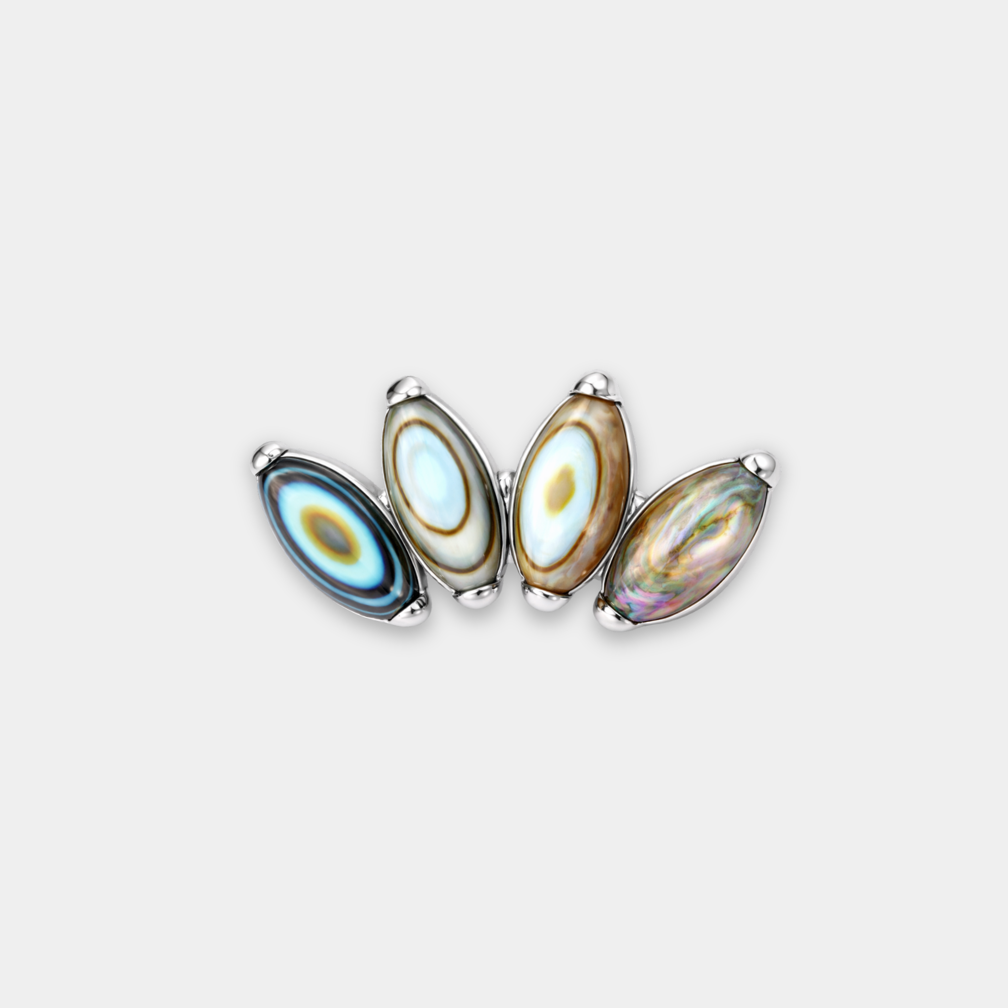 Embout Piercing Titane Pierre naturelle - Amira
