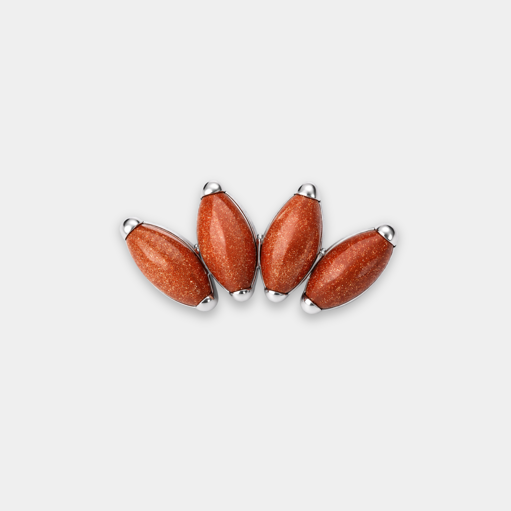 Embout Piercing Titane Pierre naturelle - Amira