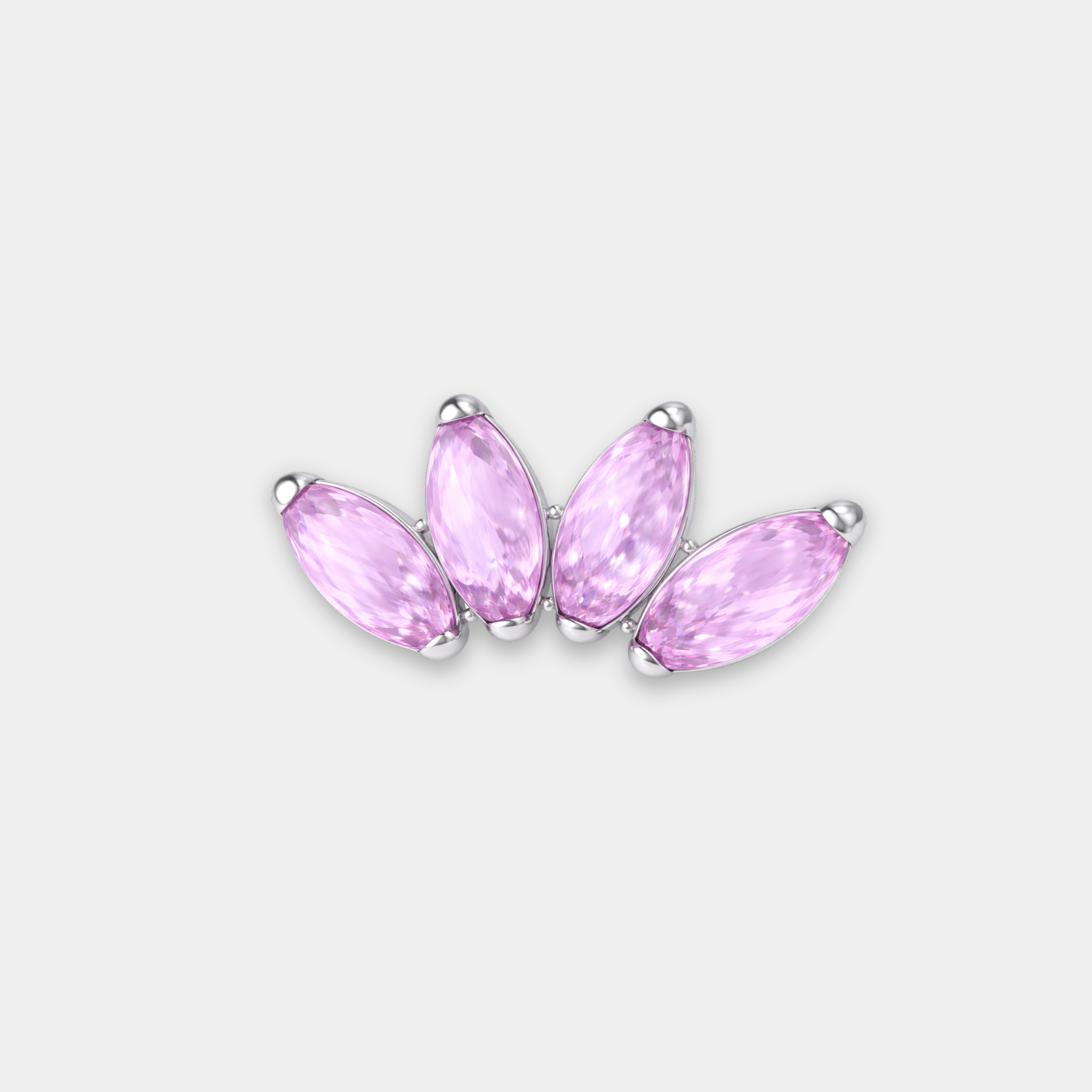 Embout Piercing Titane Pierre naturelle - Amira