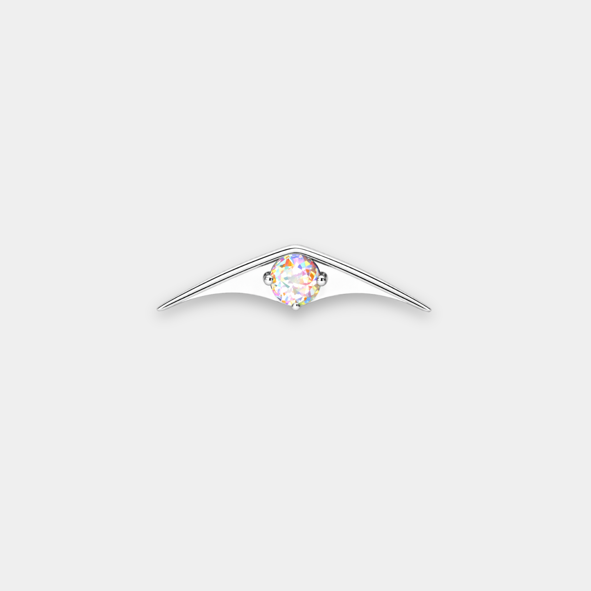 Embout Piercing Titane Zircon - Selin