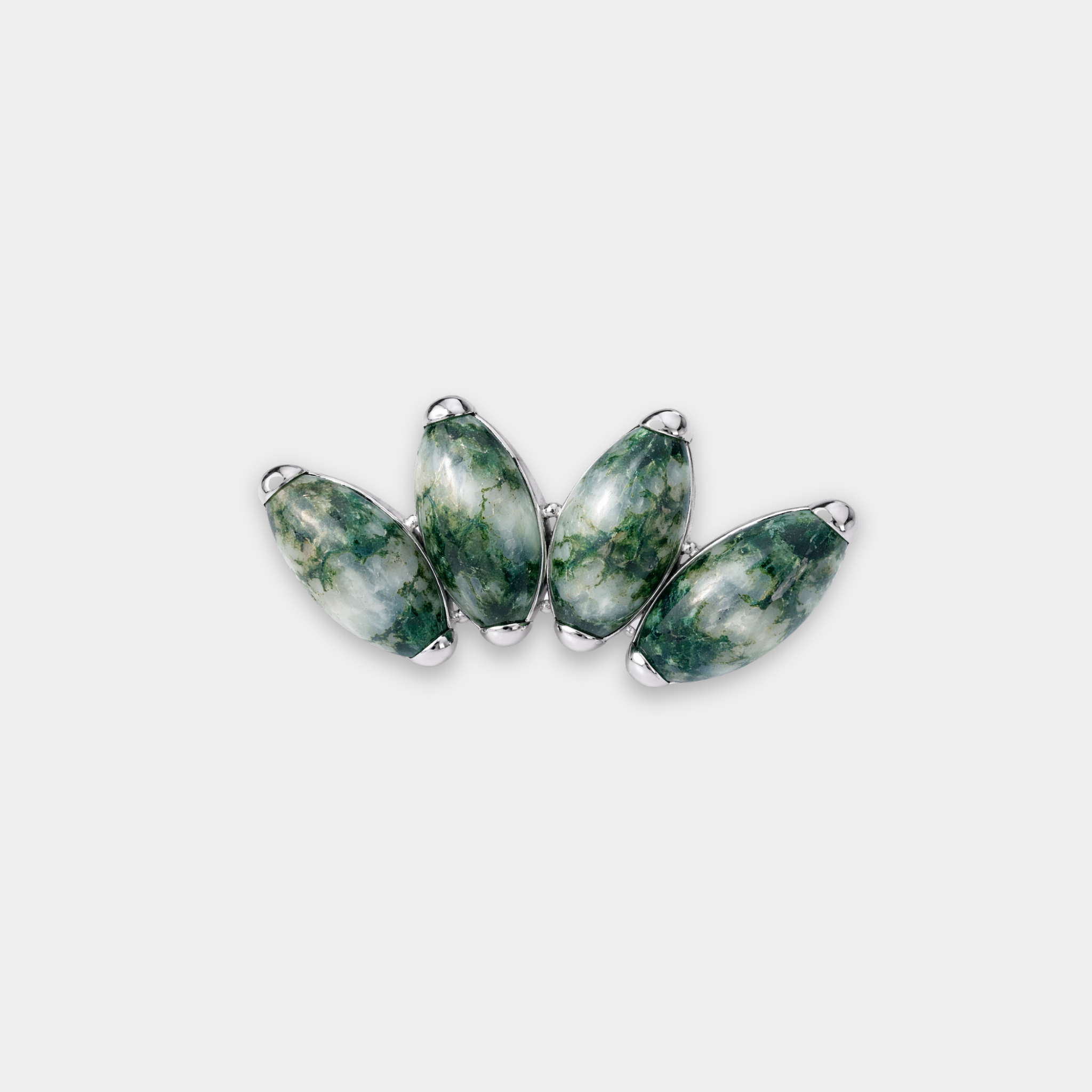 Embout Piercing Titane Pierre naturelle - Amira
