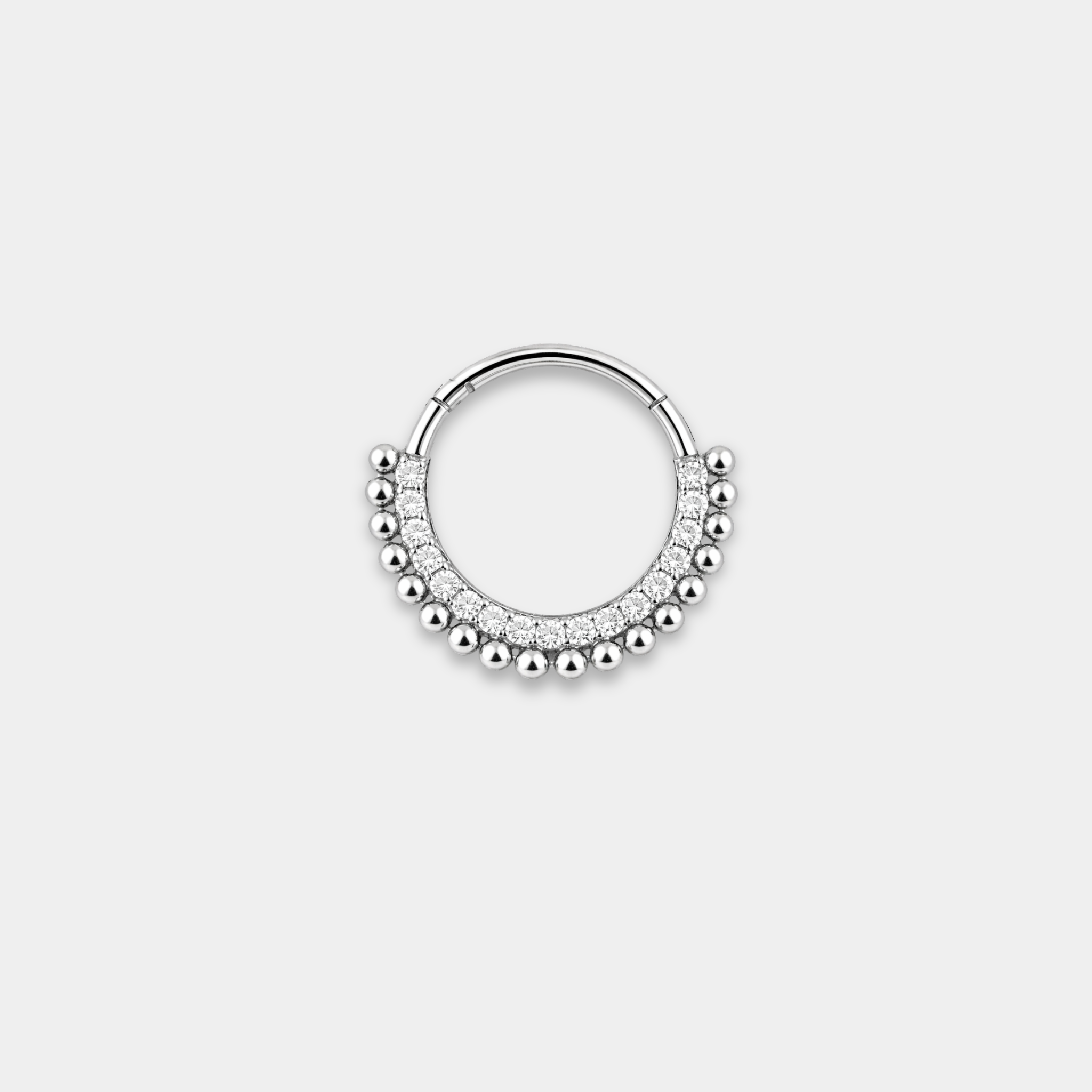 Anneau Piercing Titane Zircon - Inda