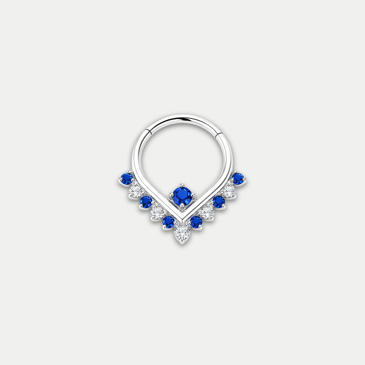 Anneau Piercing Titane Zircon - Mena