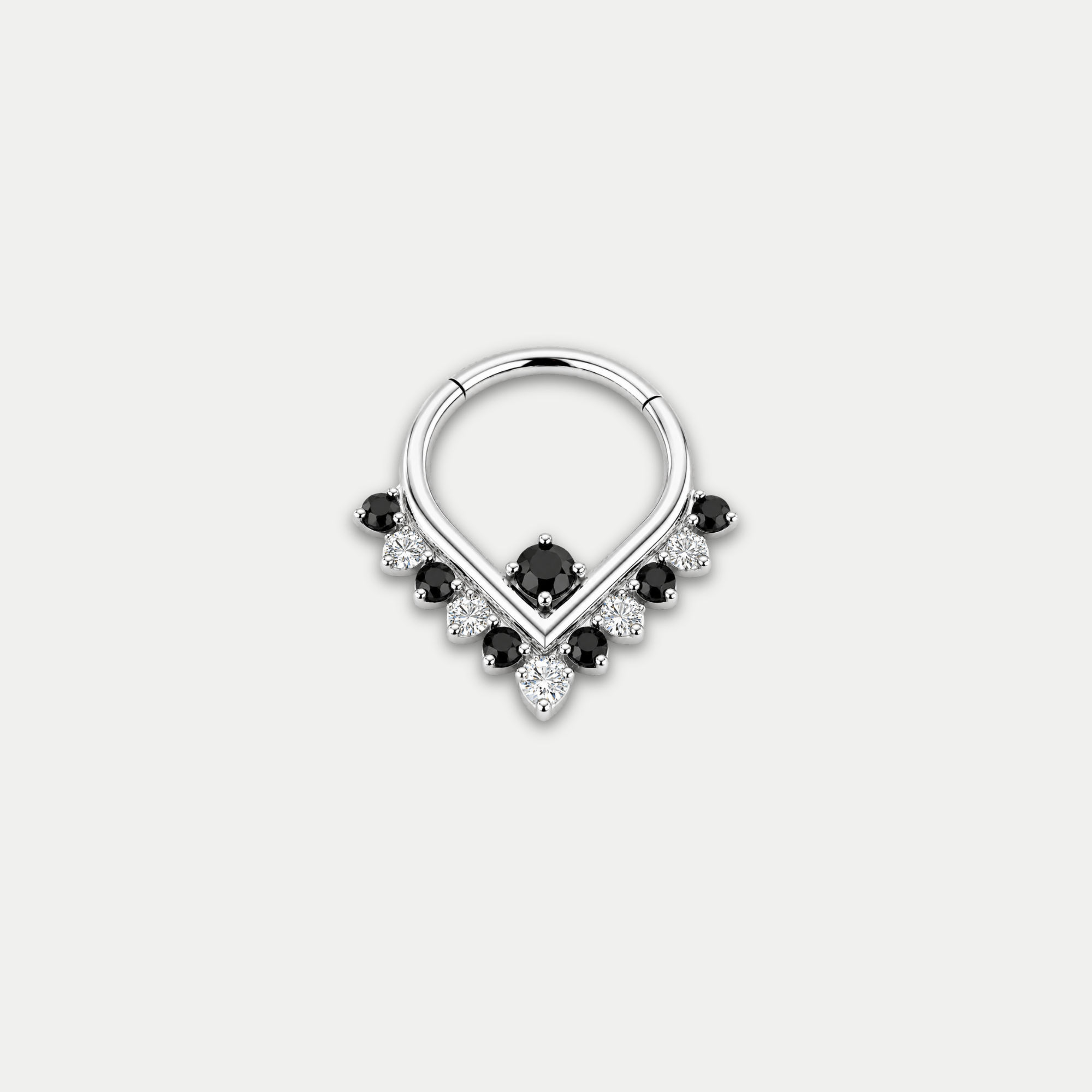 Anneau Piercing Titane Zircon - Mena