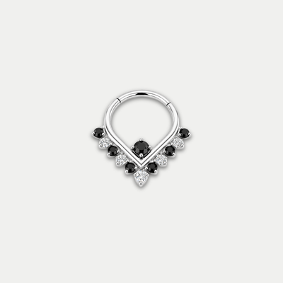 Anneau Piercing Titane Zircon - Mena