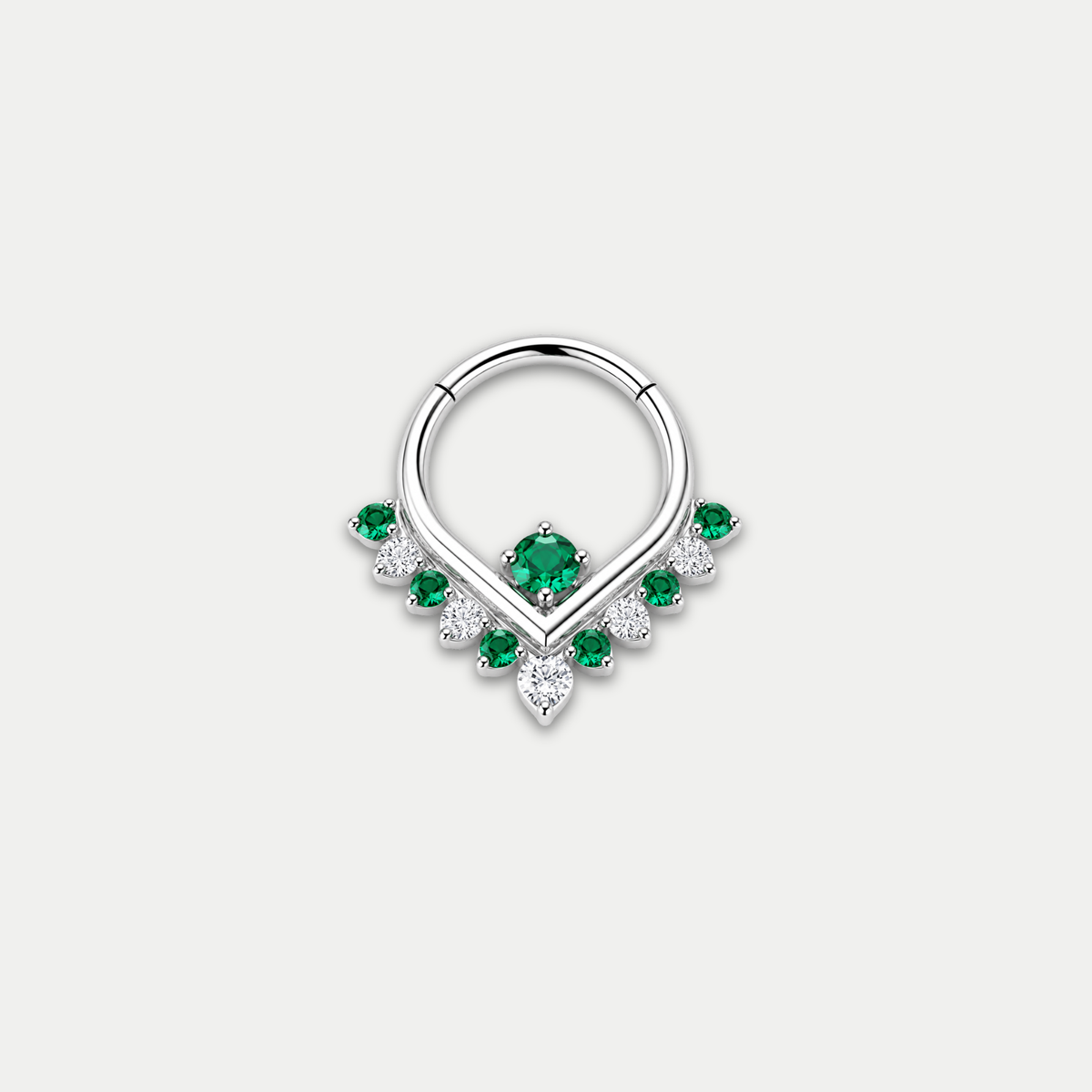 Anneau Piercing Titane Zircon - Mena