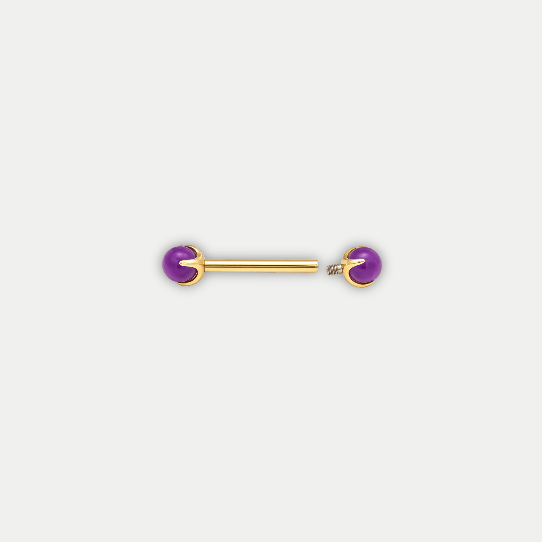 Barbells Téton Piercing Titane Pierre naturelle - Alba