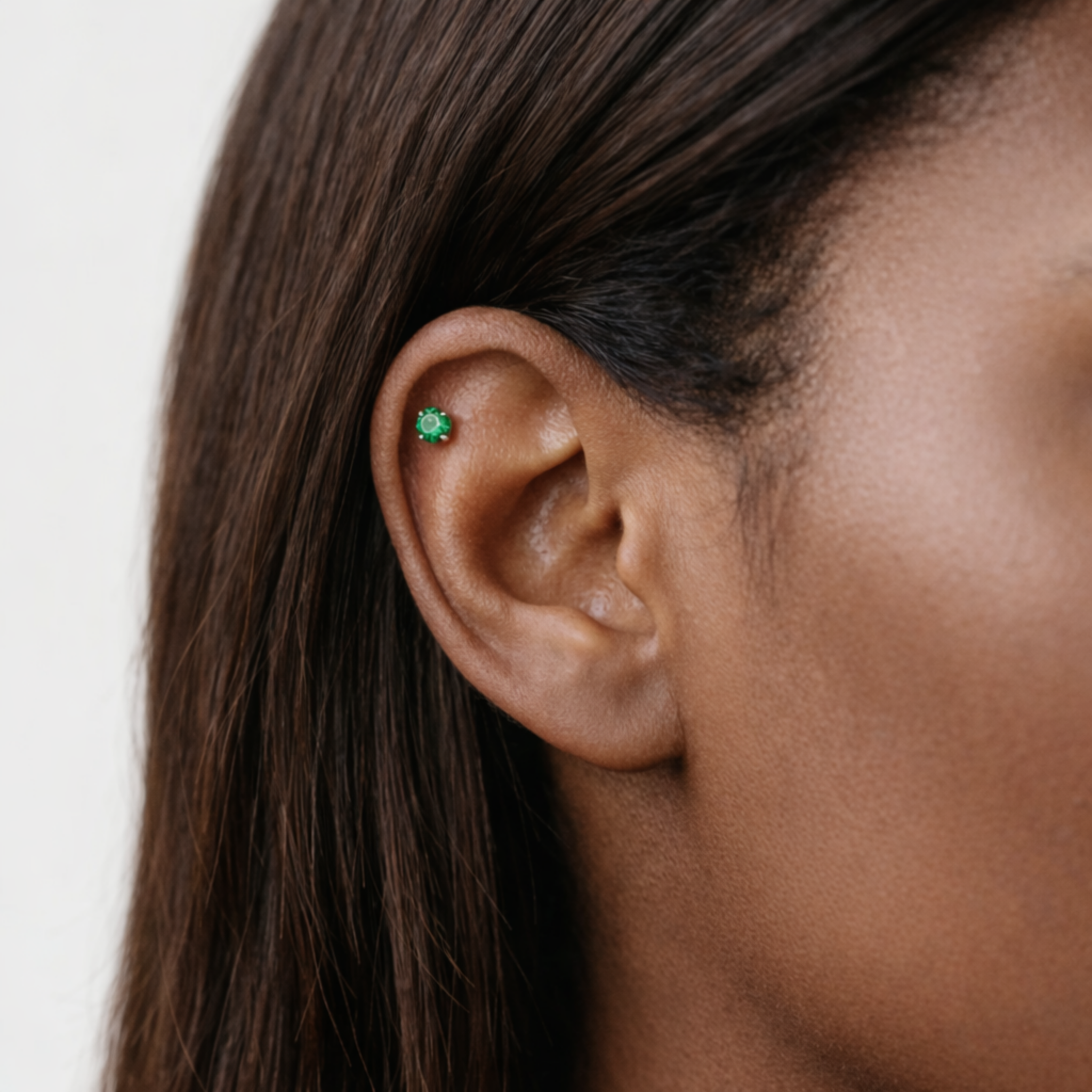 Embout Piercing Titane Zircon - Aina
