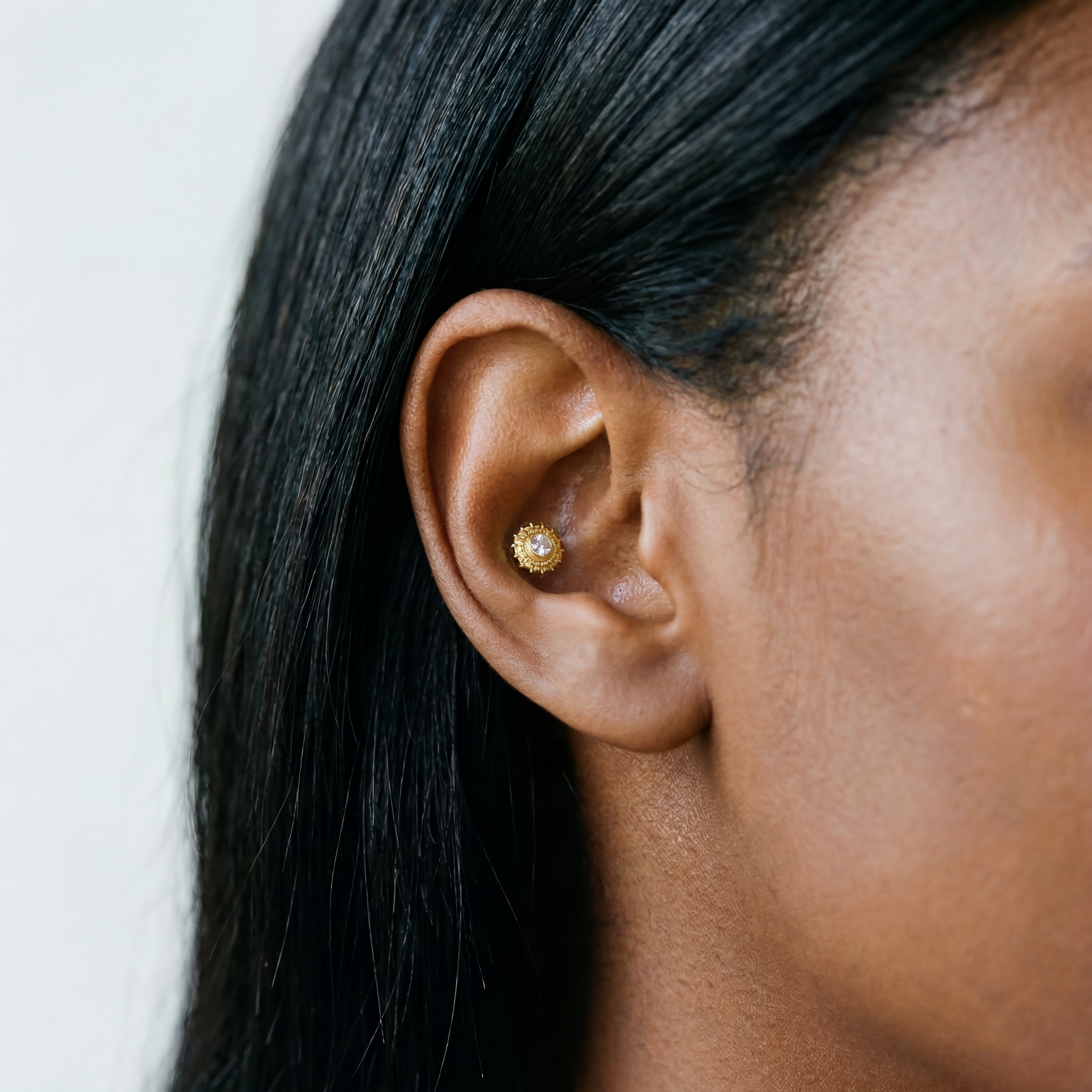 Embout Piercing Titane Zircon - Maena