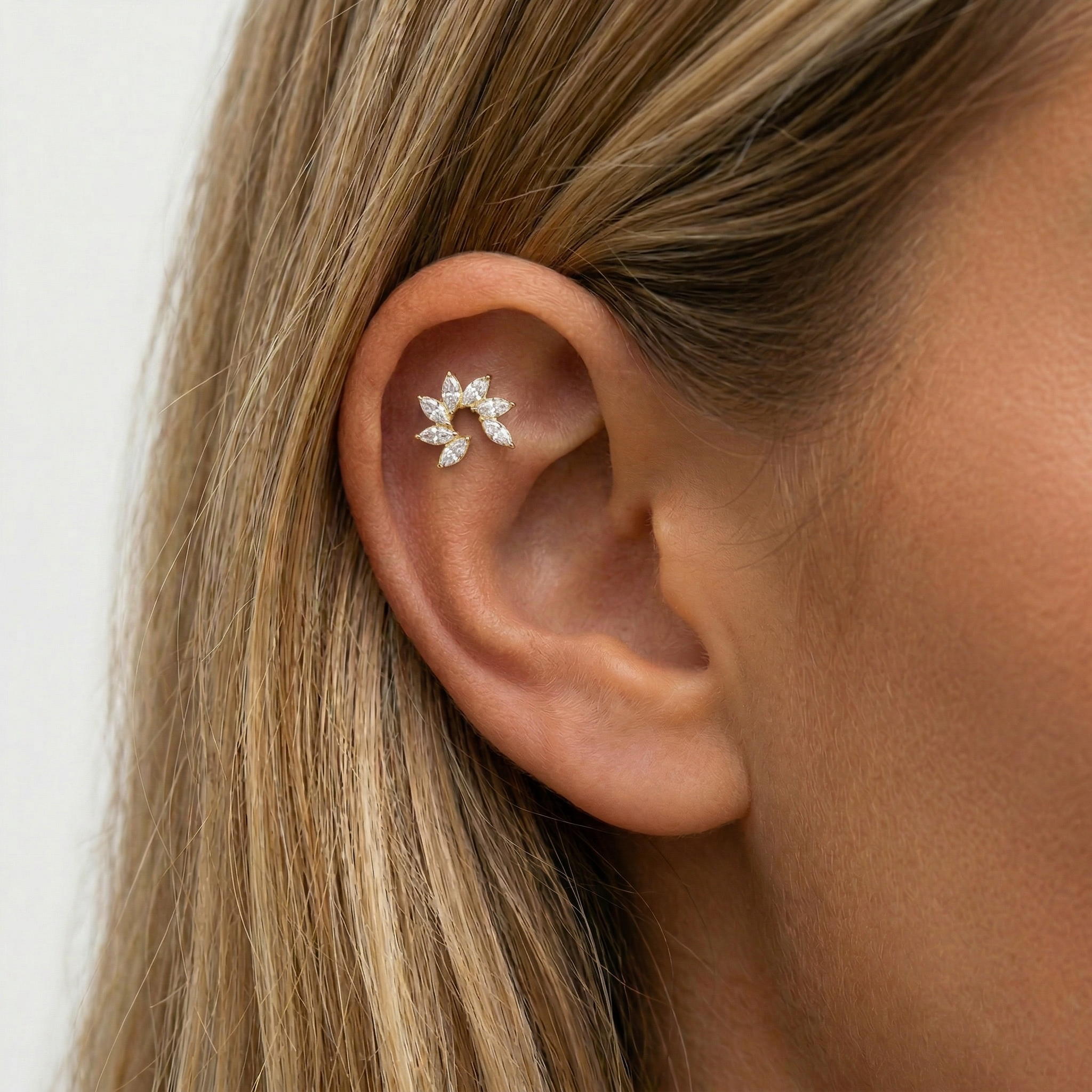 Embout Piercing Titane Zircon - Nella