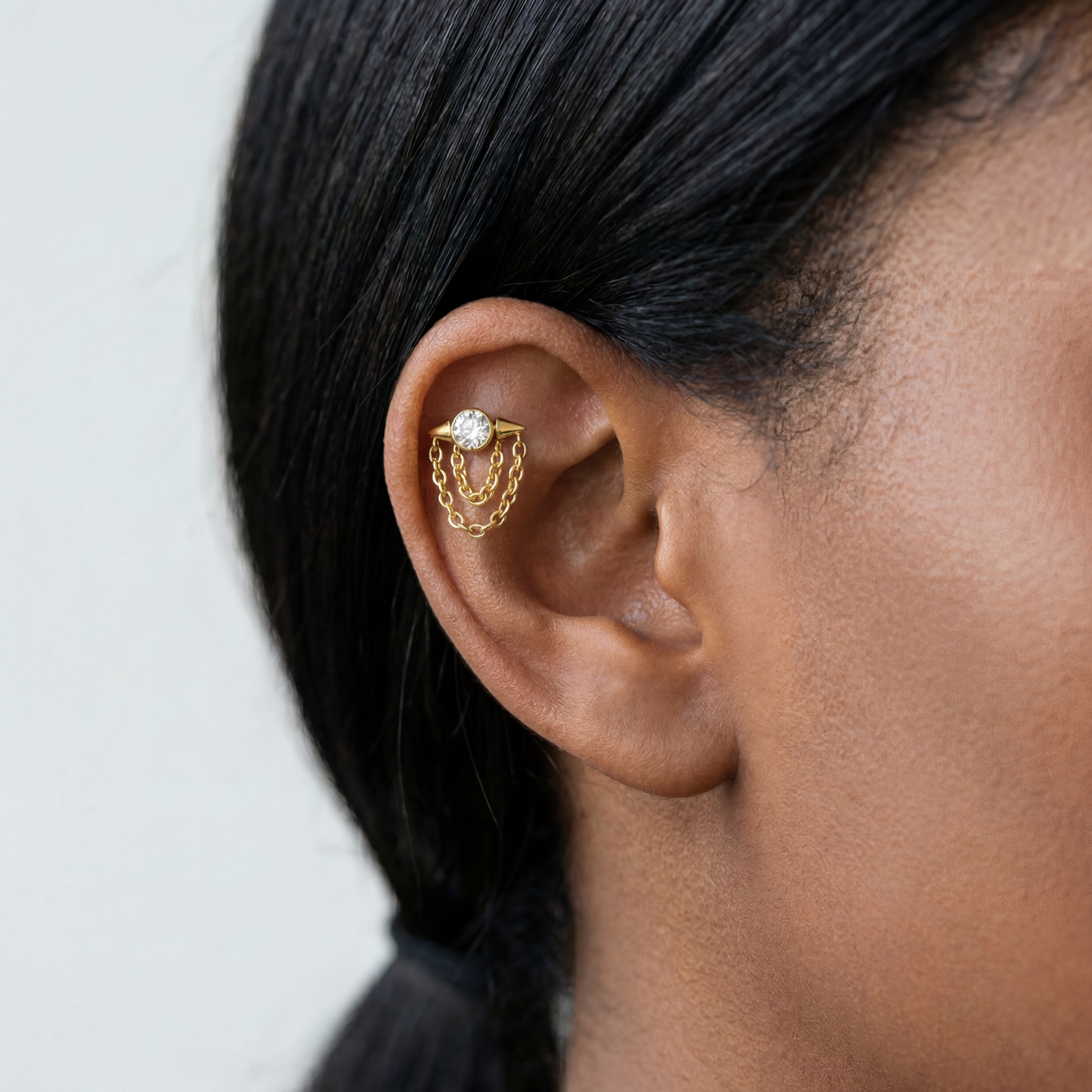 Embout Piercing Titane Zircon - Uma