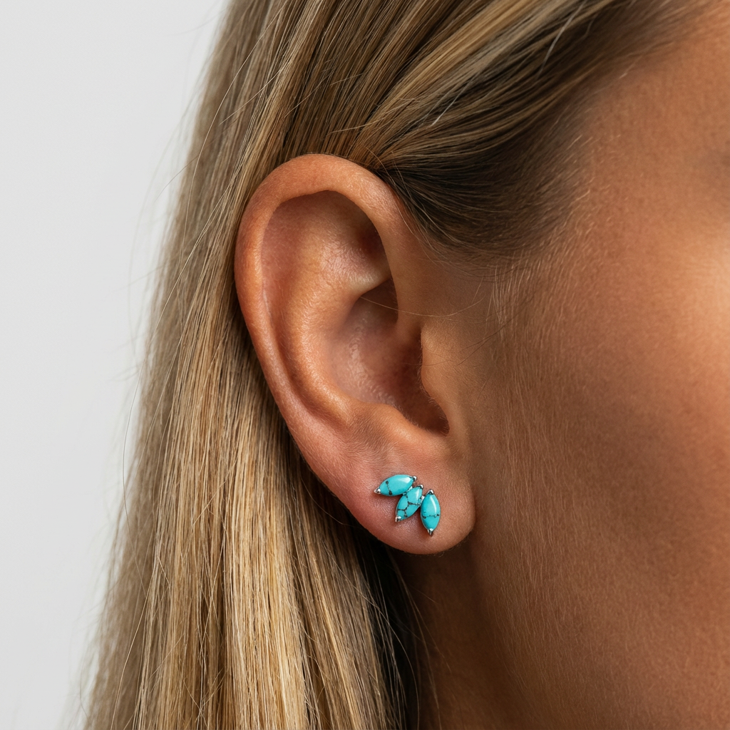 Embout Piercing Titane Pierre naturelle - Kian