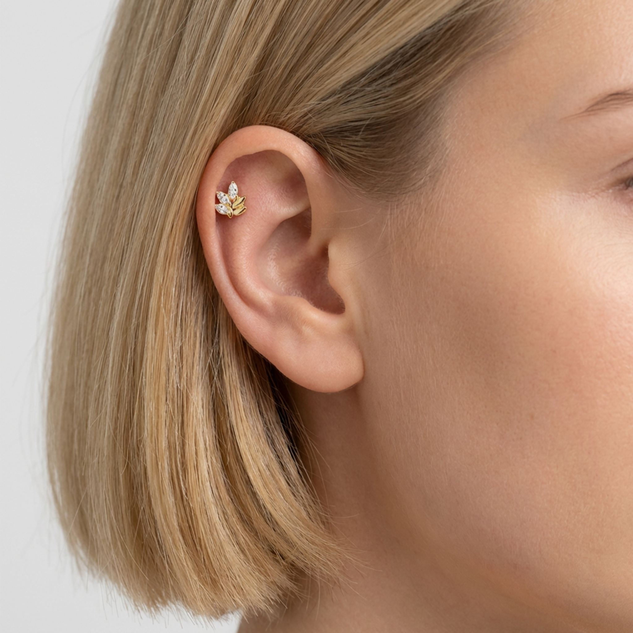 Embout Piercing Titane Zircon - Camille