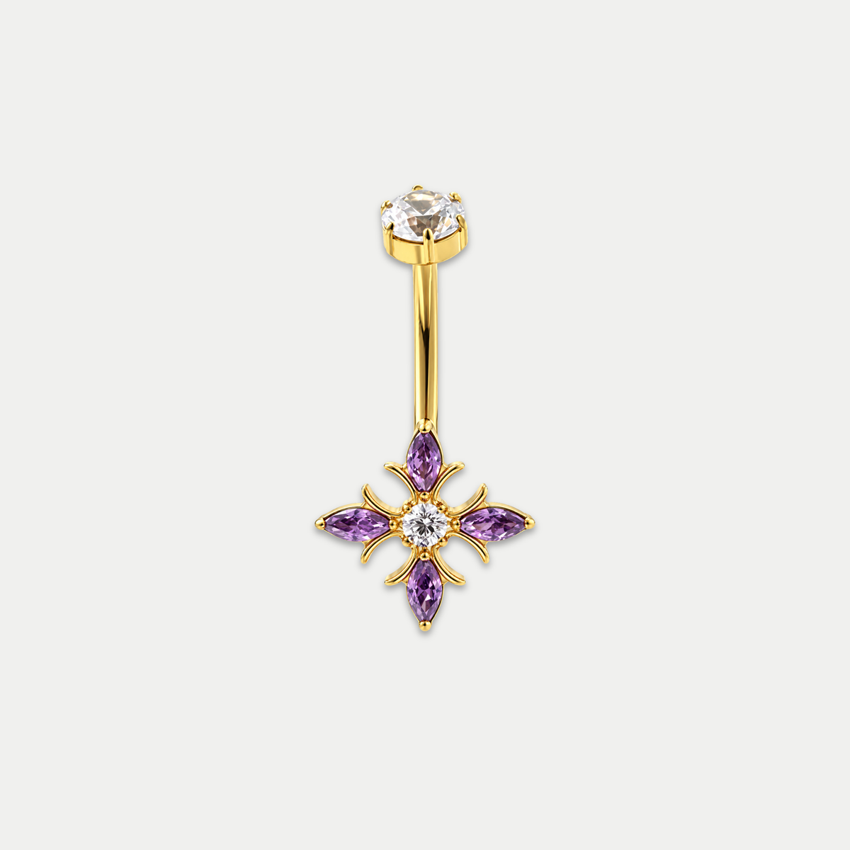 Piercing nombril Titane Zircon - Margaux