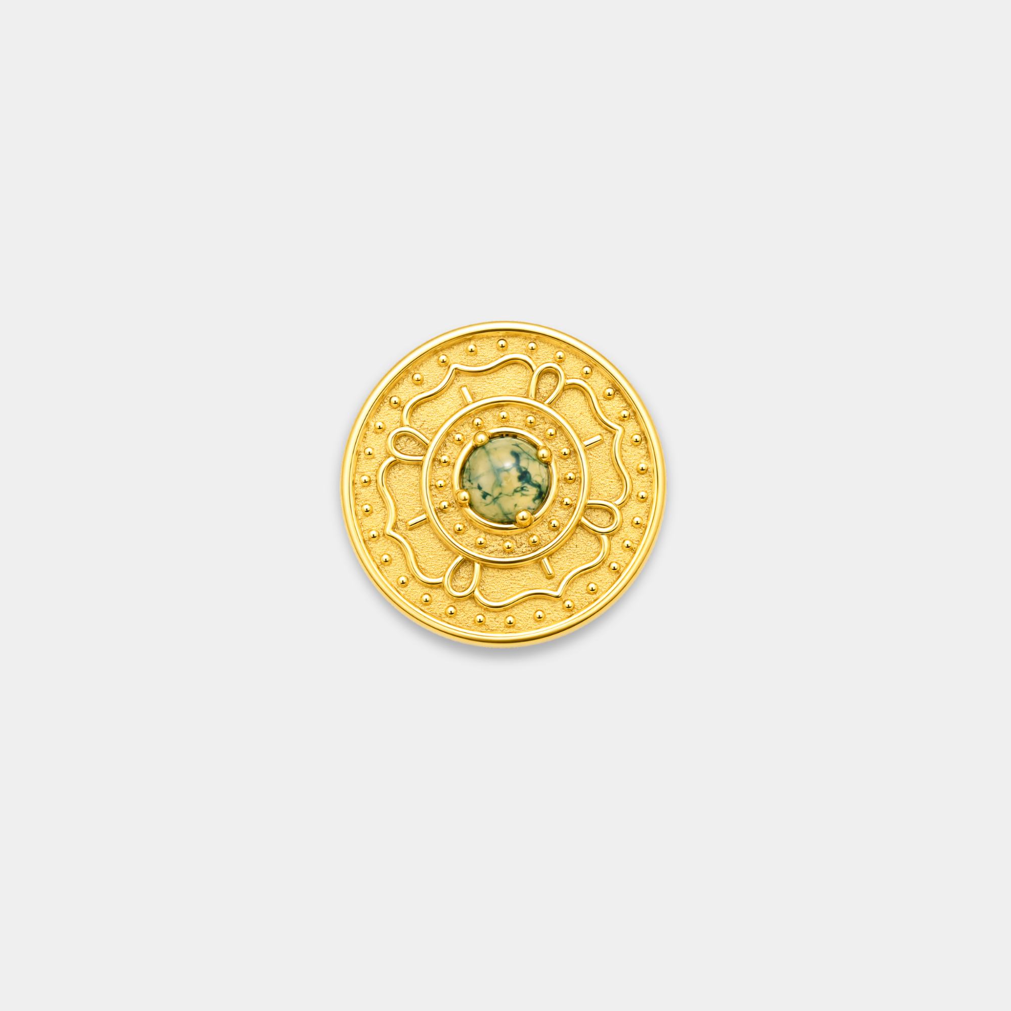 Embout Piercing Titane Moss Agate - Iria