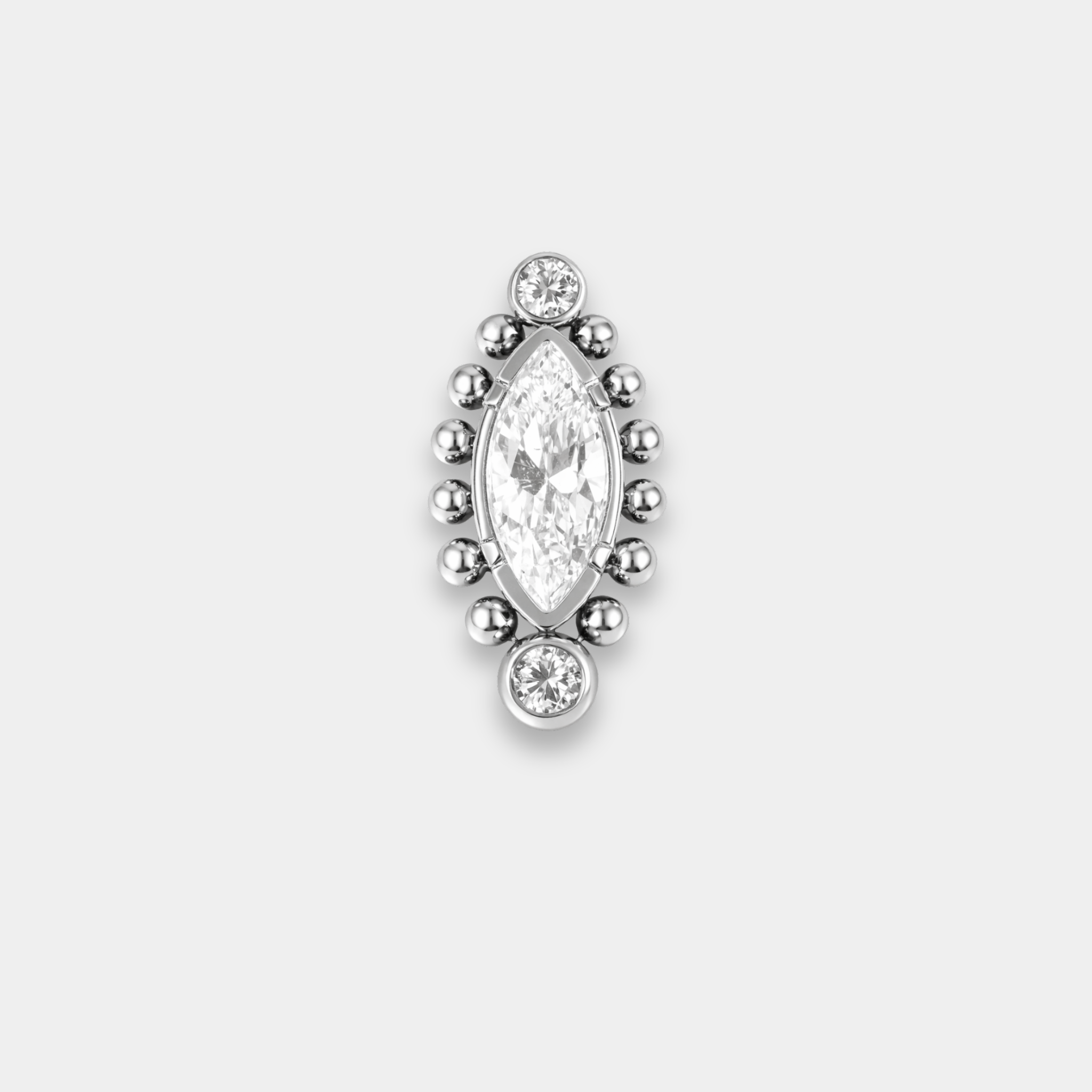 Embout Piercing Titane Zircon - Kaiaa