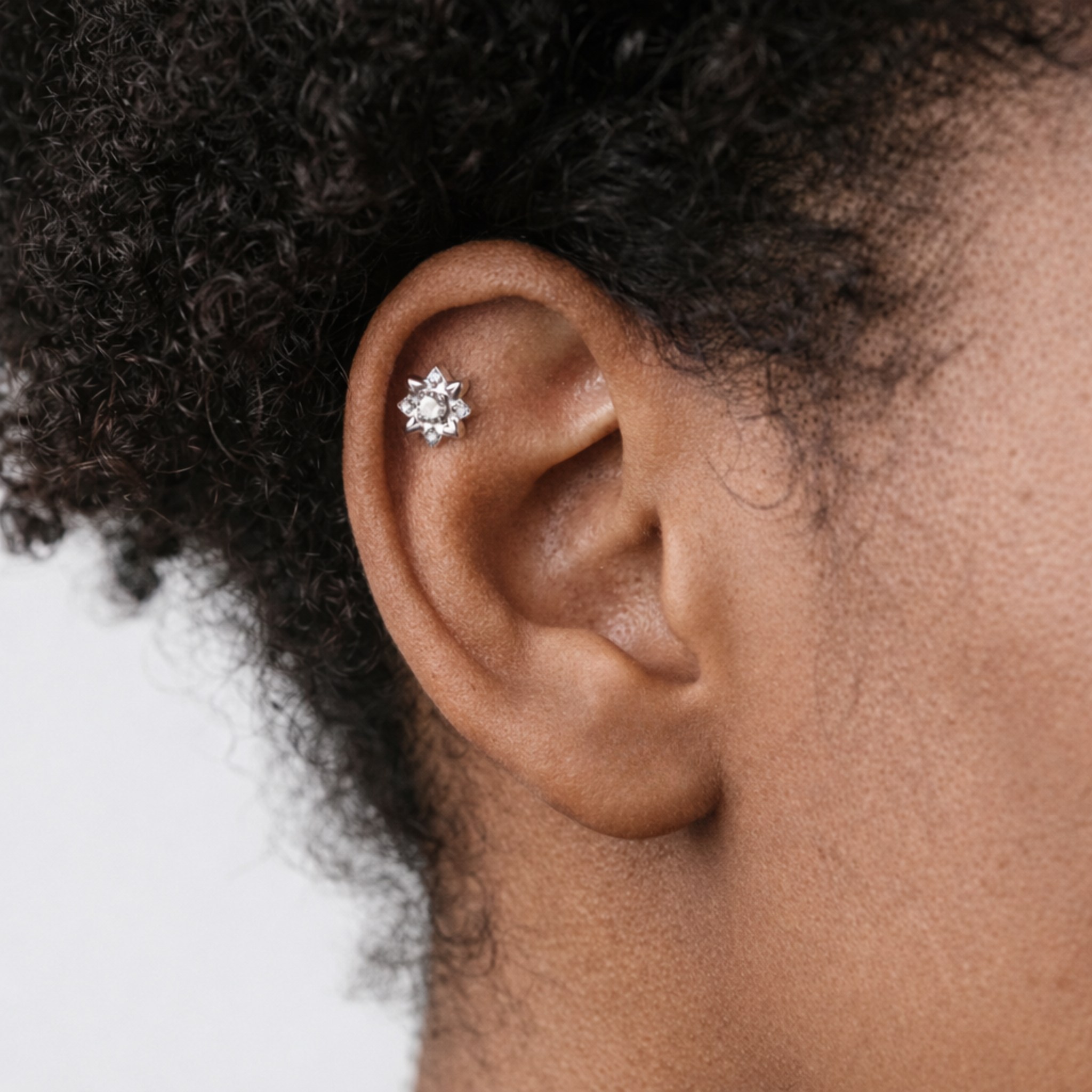 Embout Piercing Titane Zircon - Nilo