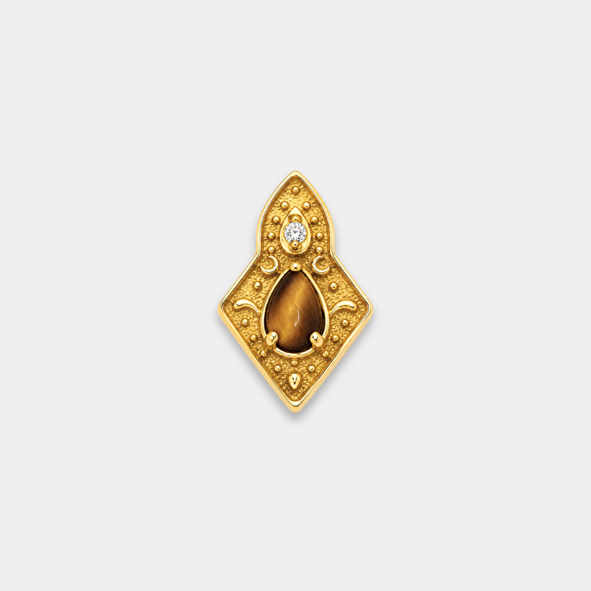 Embout Piercing Titane Gold Œil de Tigre - Noma