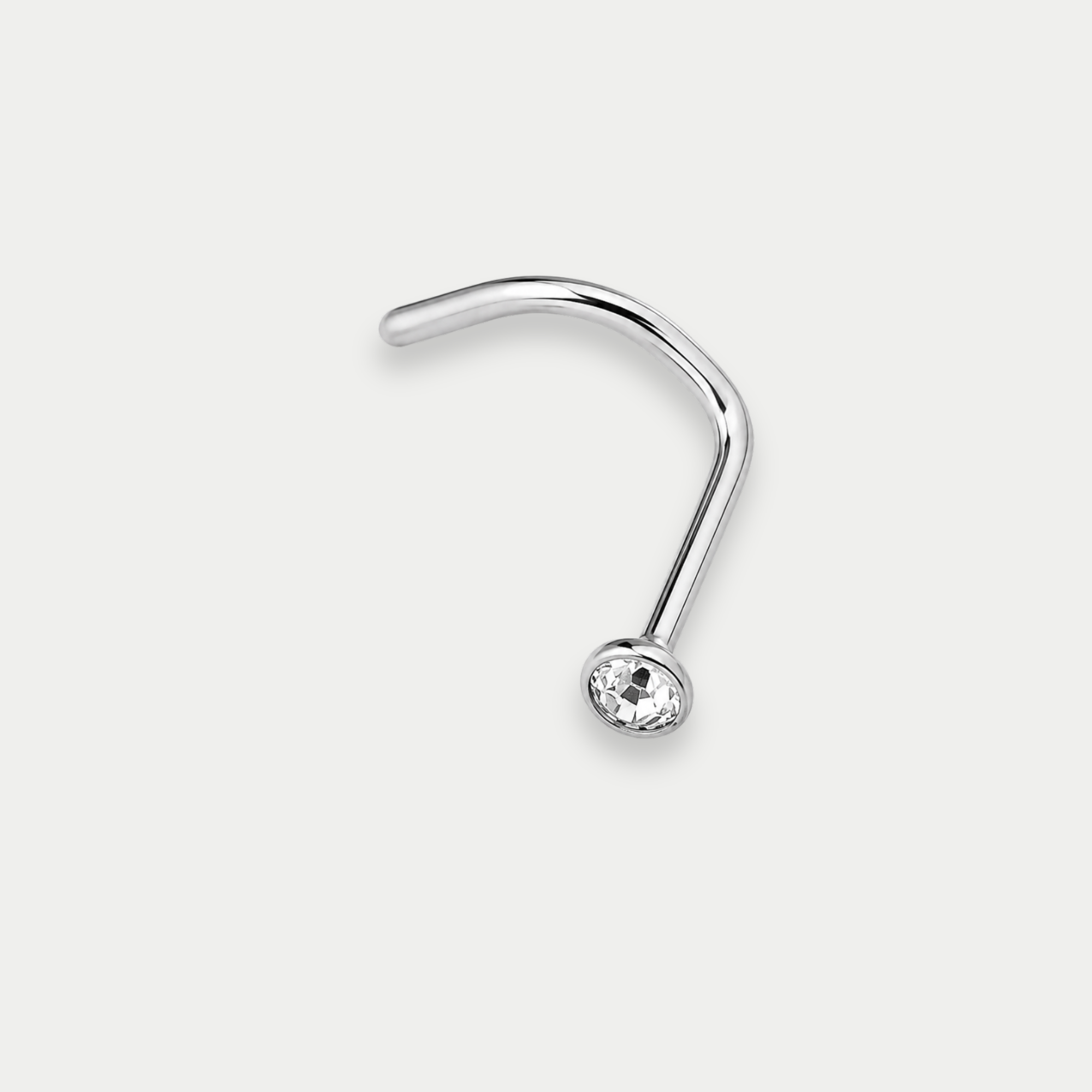 Piercing Nez Titane Zircon Blanc