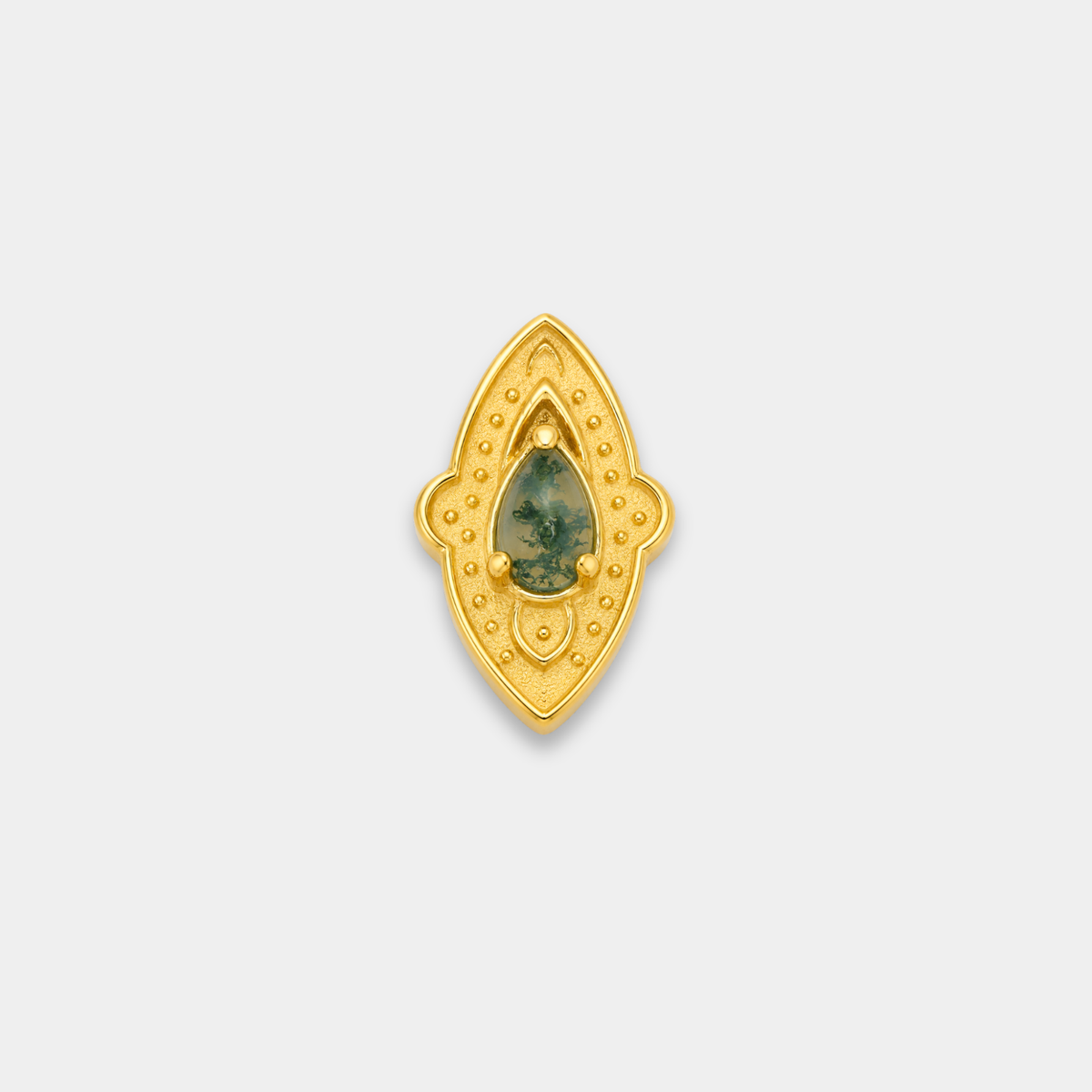 Embout Piercing Titane Gold Moos agate - Strata