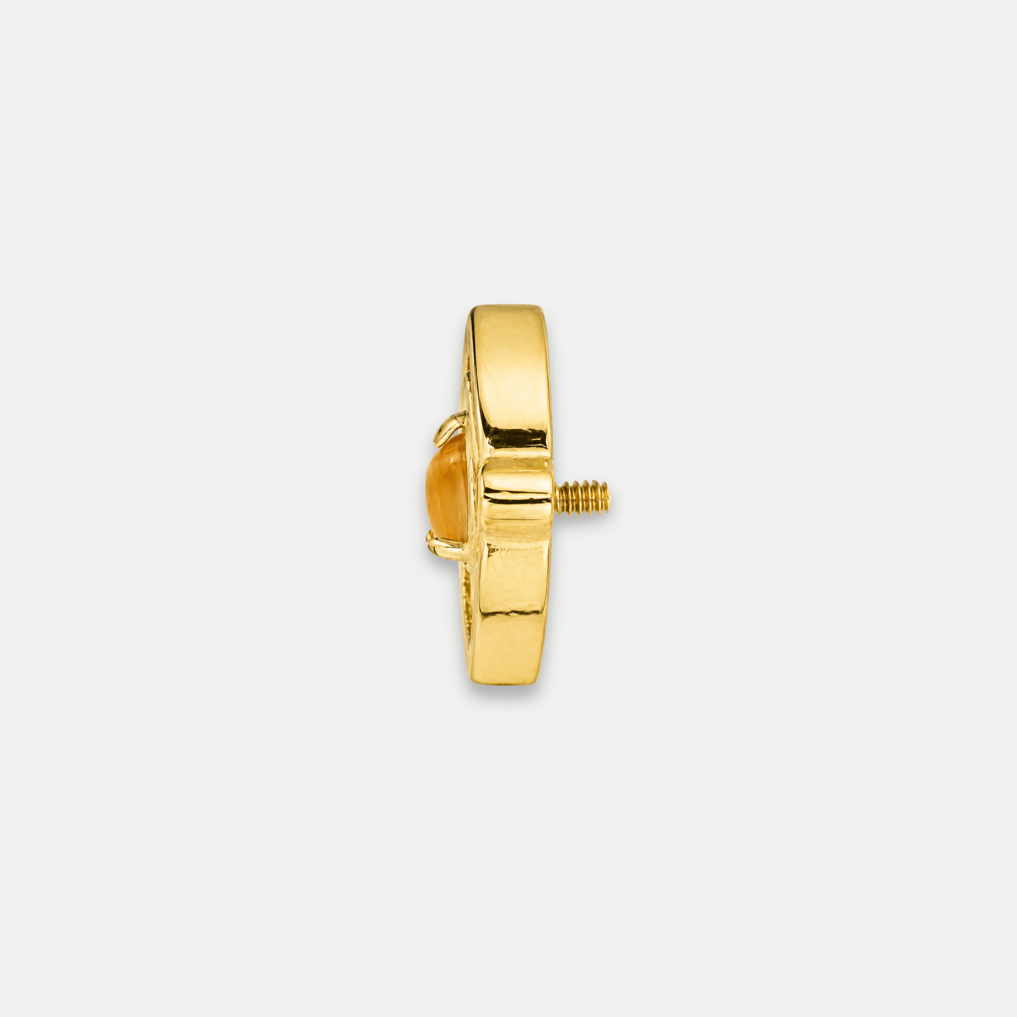 Embout Piercing Titane Gold Œil de tigre - Strata