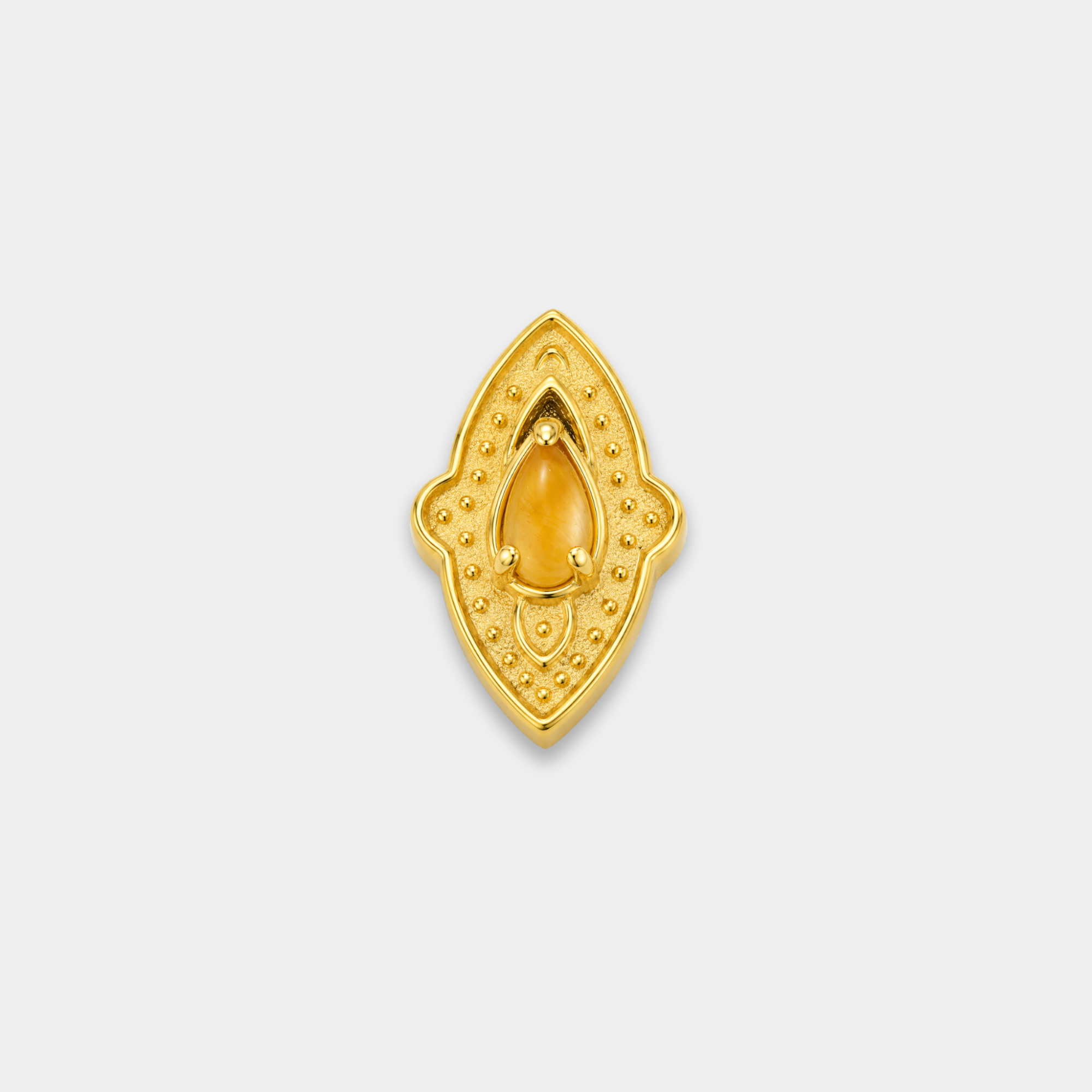 Embout Piercing Titane Gold Œil de tigre - Strata