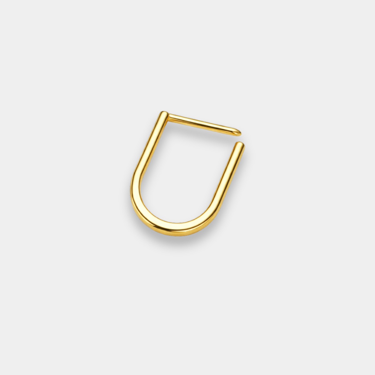Anneau piercing Ilona en titane gold, vu de côté