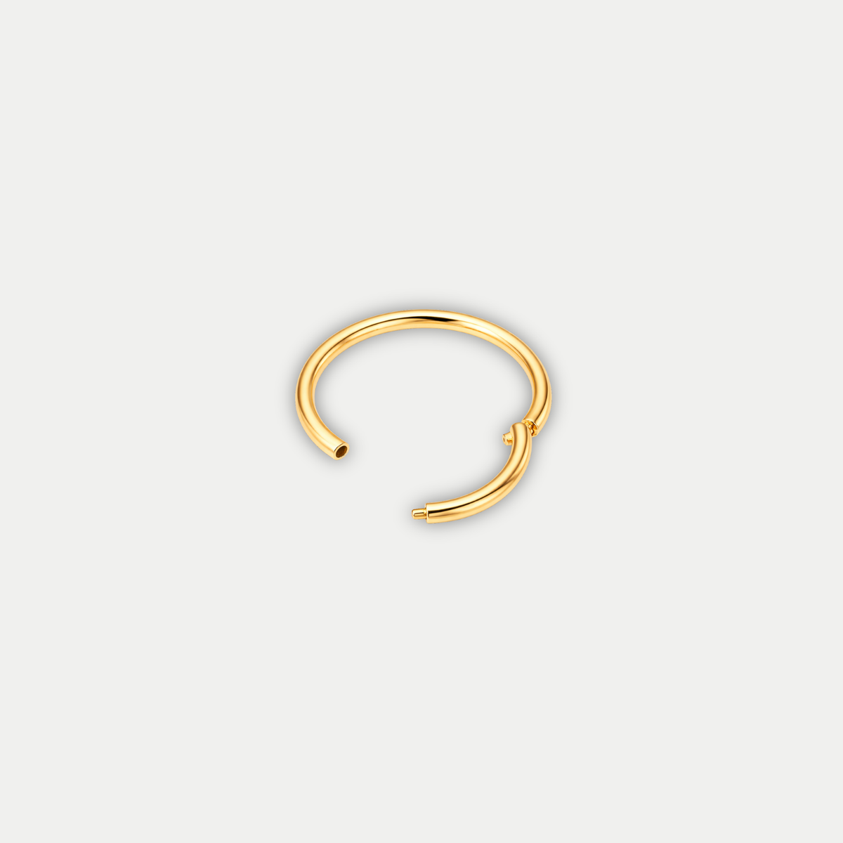Anneau piercing en titane gold, ouvert