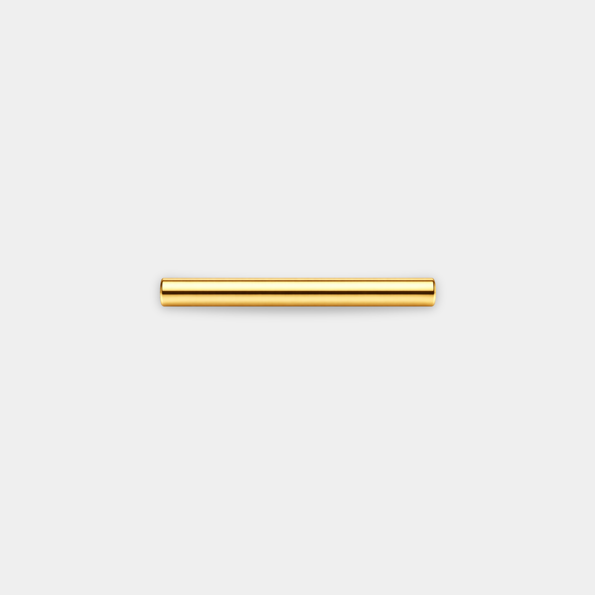 Barre piercing en titane gold, vu de face