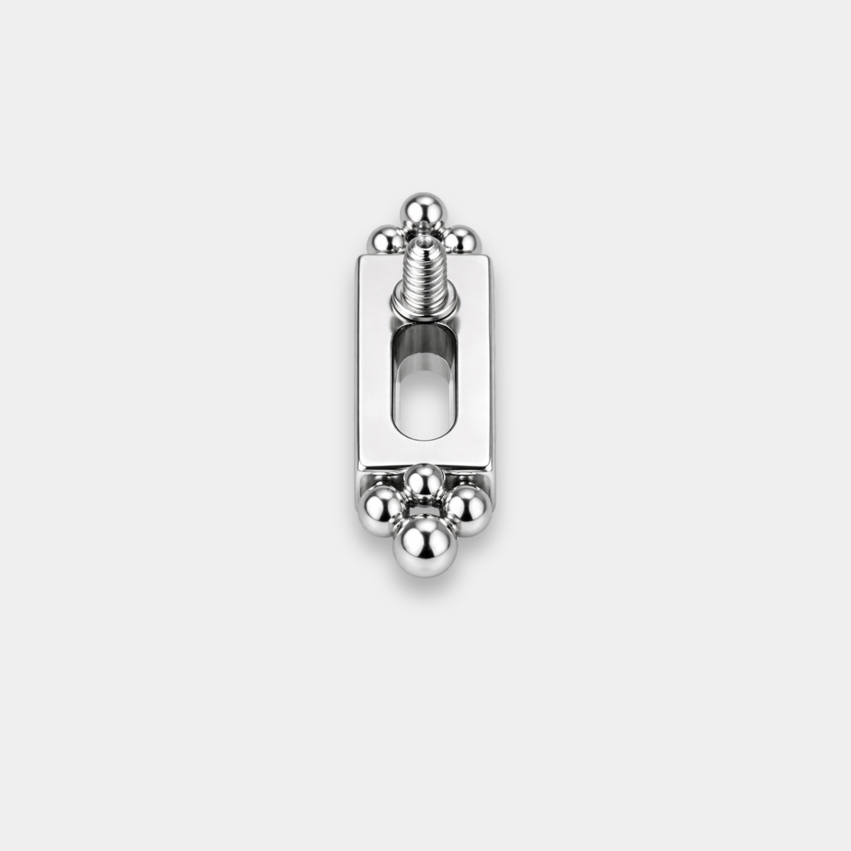 Embout piercing Eline en titane avec zircon, vu de côté