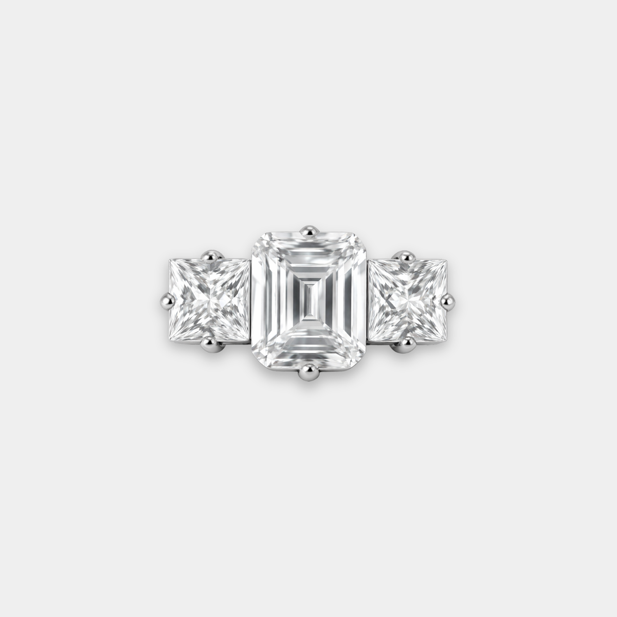 Embout piercing Lyra en titane avec zircon, vu de face