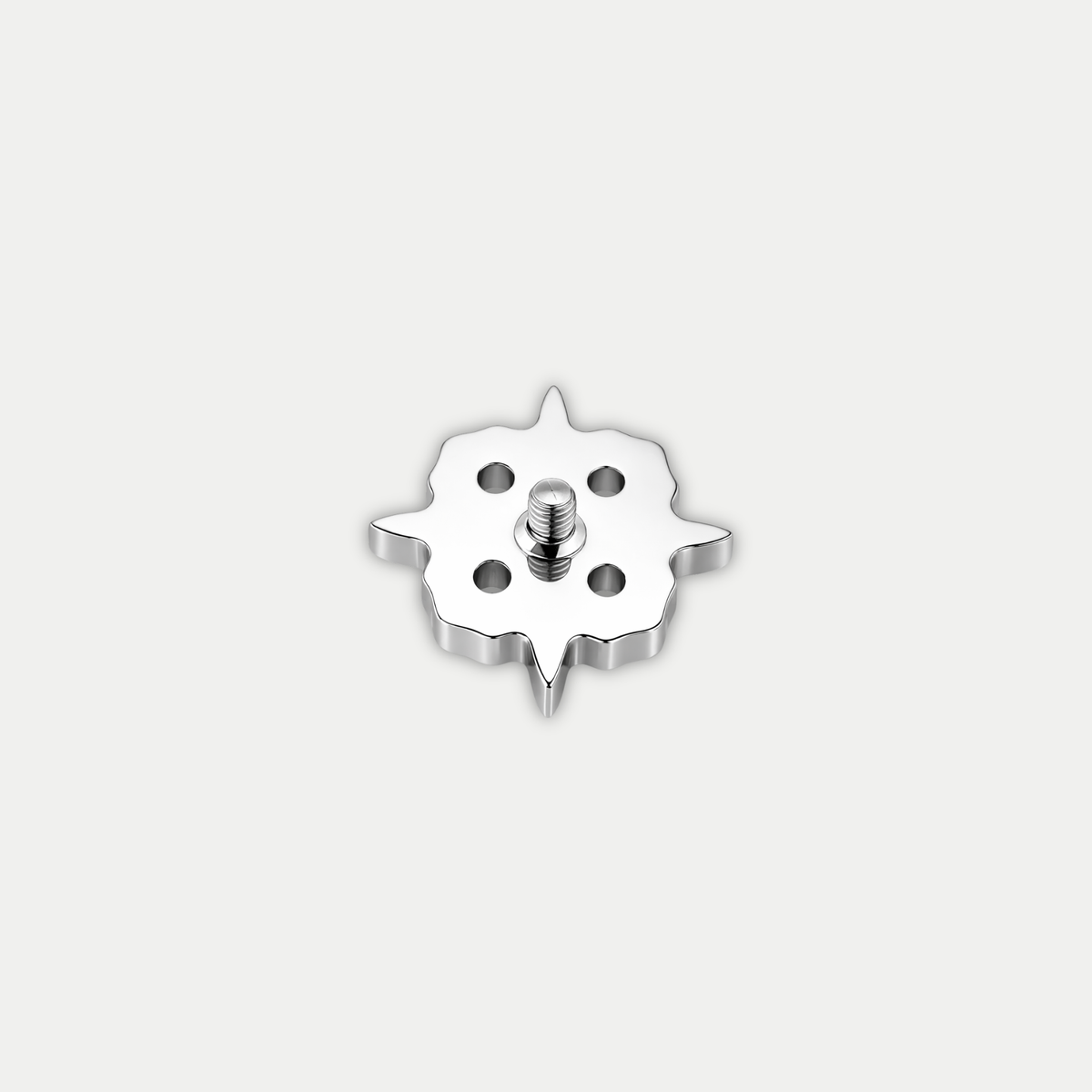 Embout piercing Naomi en titane avec zircon, vu de côté