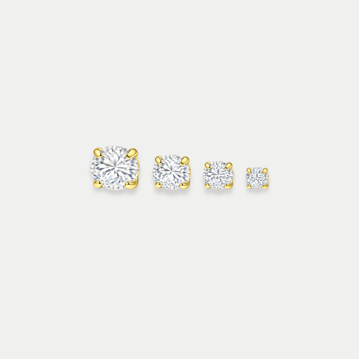 Embout piercing Nita en titane gold avec zircon, en plusieurs tailles