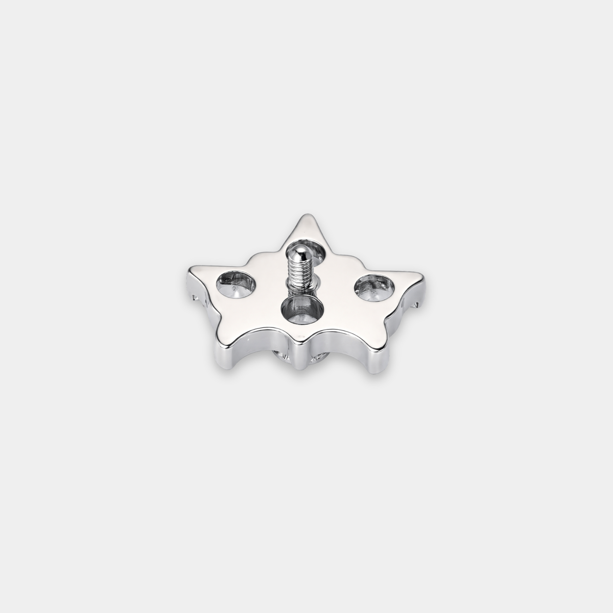 Embout piercing Ona en titane avec zircon, vu de dos