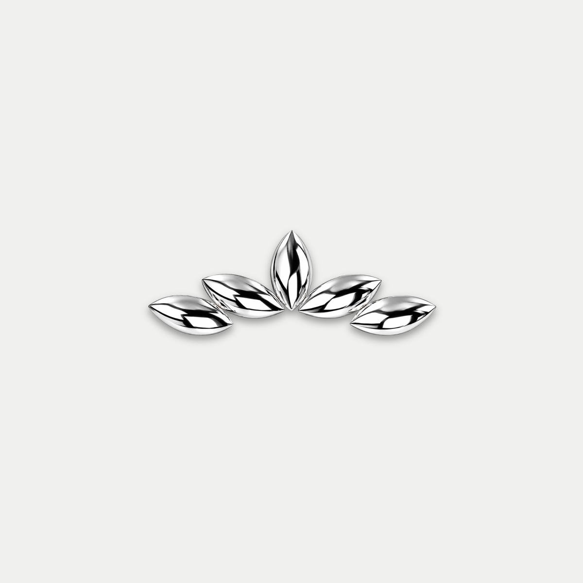 Embout piercing Tali en titane, vu de face