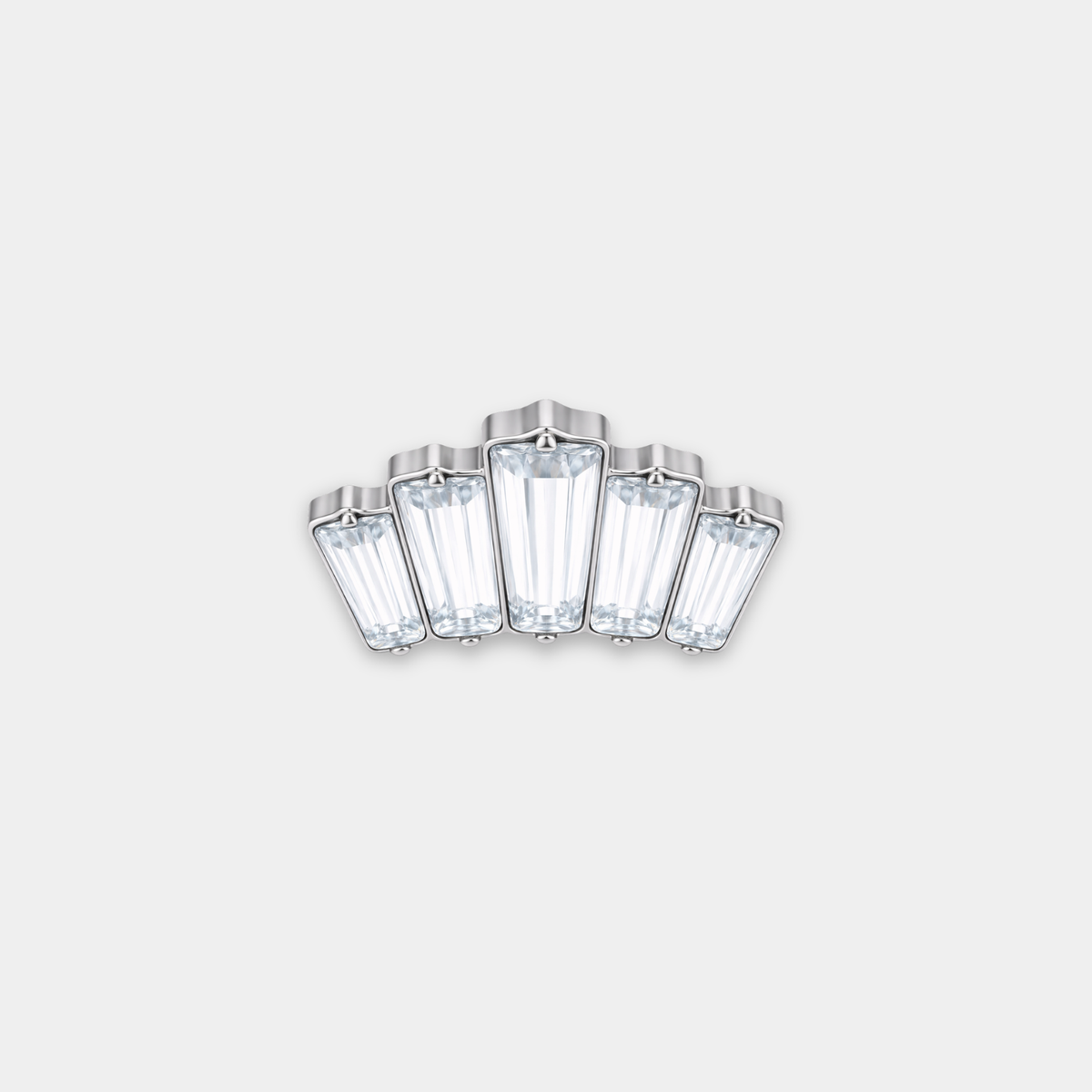Embout piercing Zuri en titane avec zircon, vu de face