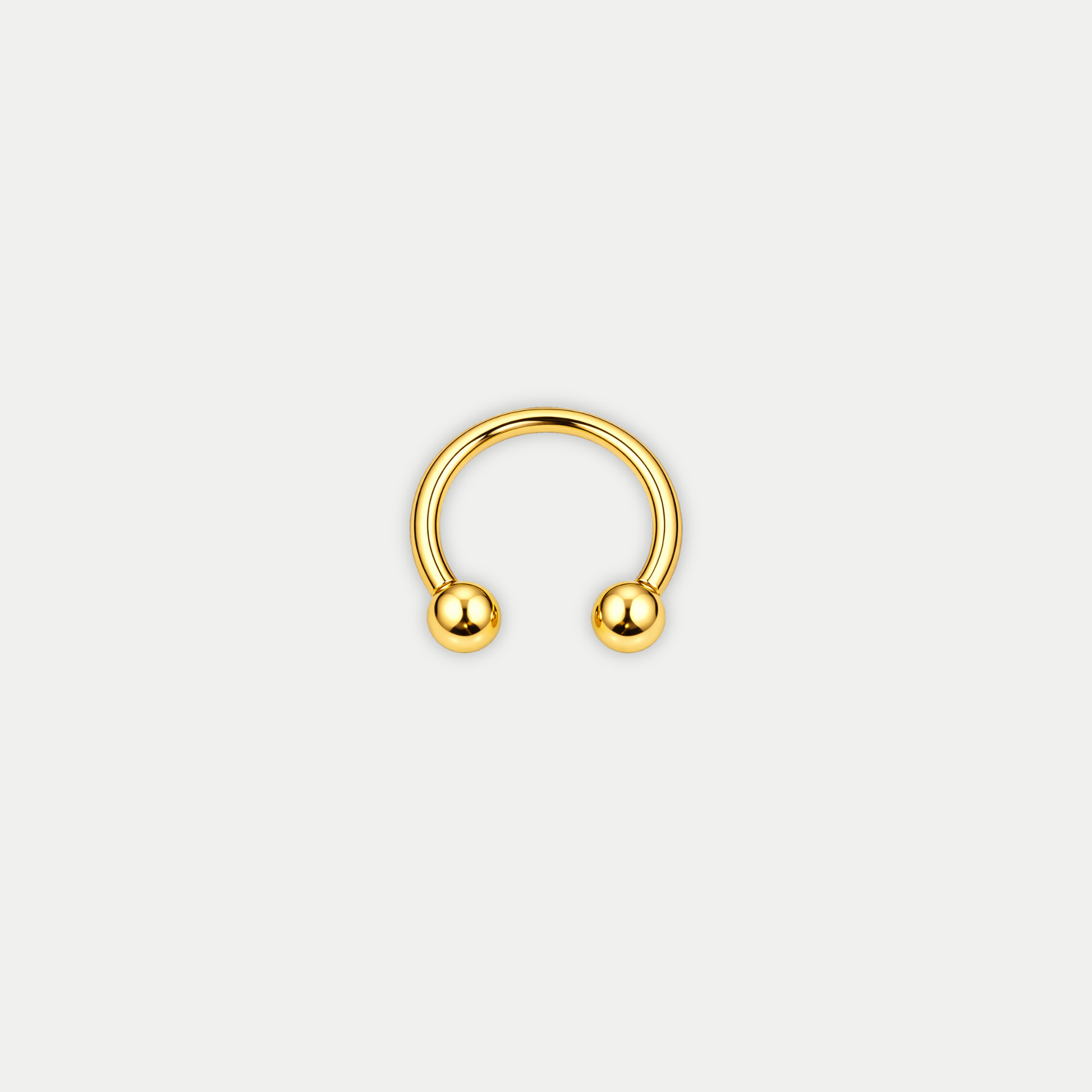 Fer à cheval titane ASTM F136 PVD gold avec billes Joli Désordre piercing helix tragus septum et rook