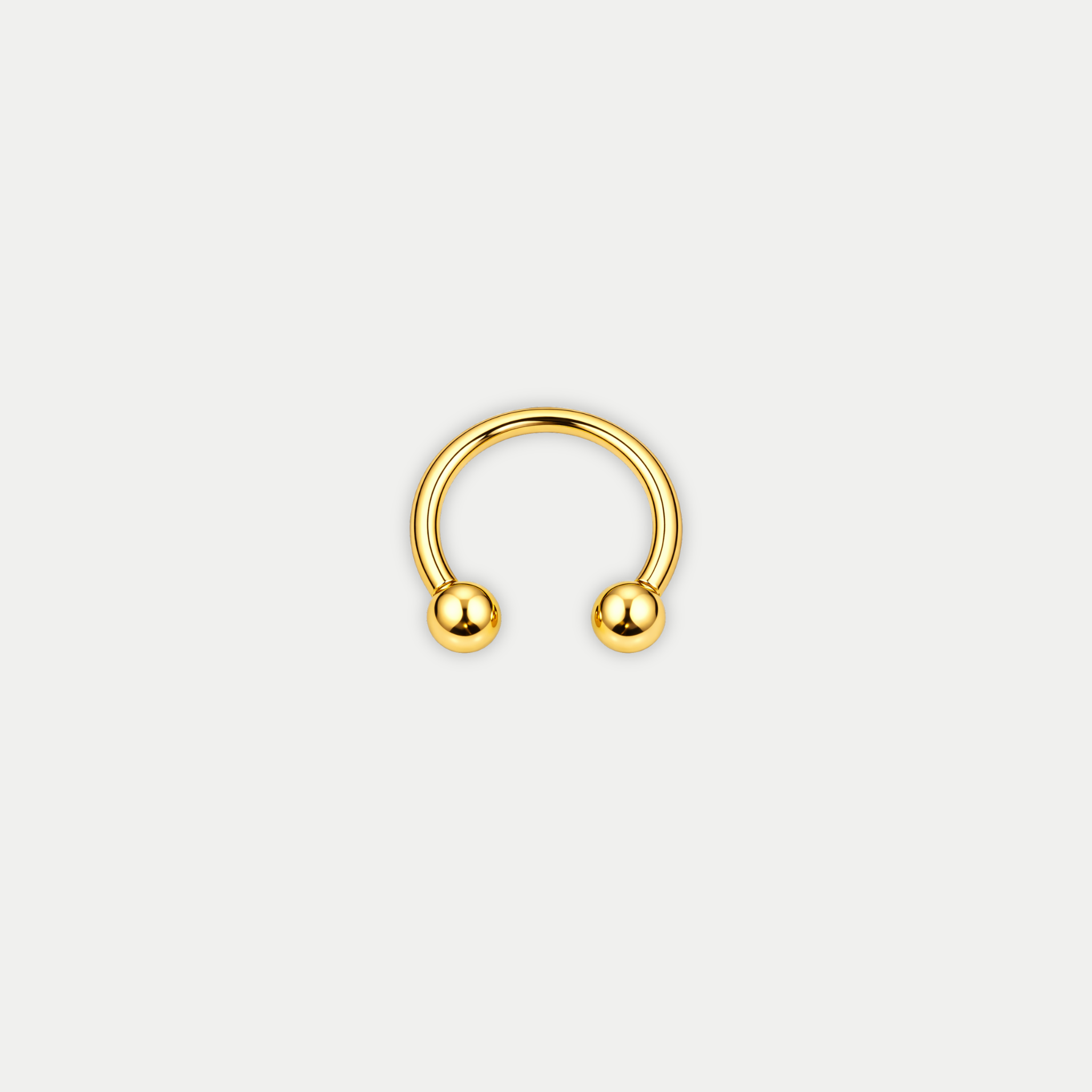 Fer à cheval titane ASTM F136 PVD gold avec billes Joli Désordre piercing helix tragus septum et rook