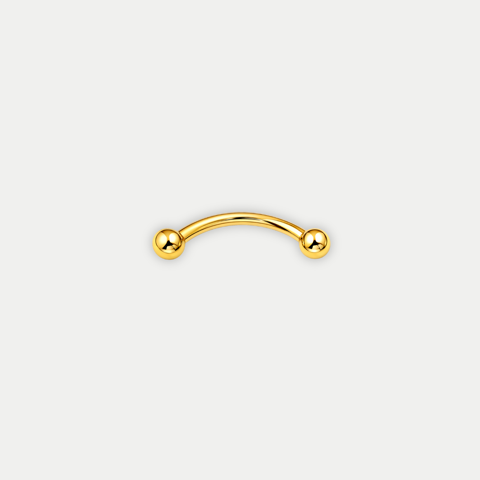 Microbanane titane ASTM F136 PVD gold avec billes Joli Désordre piercing rook nombril barre courbée