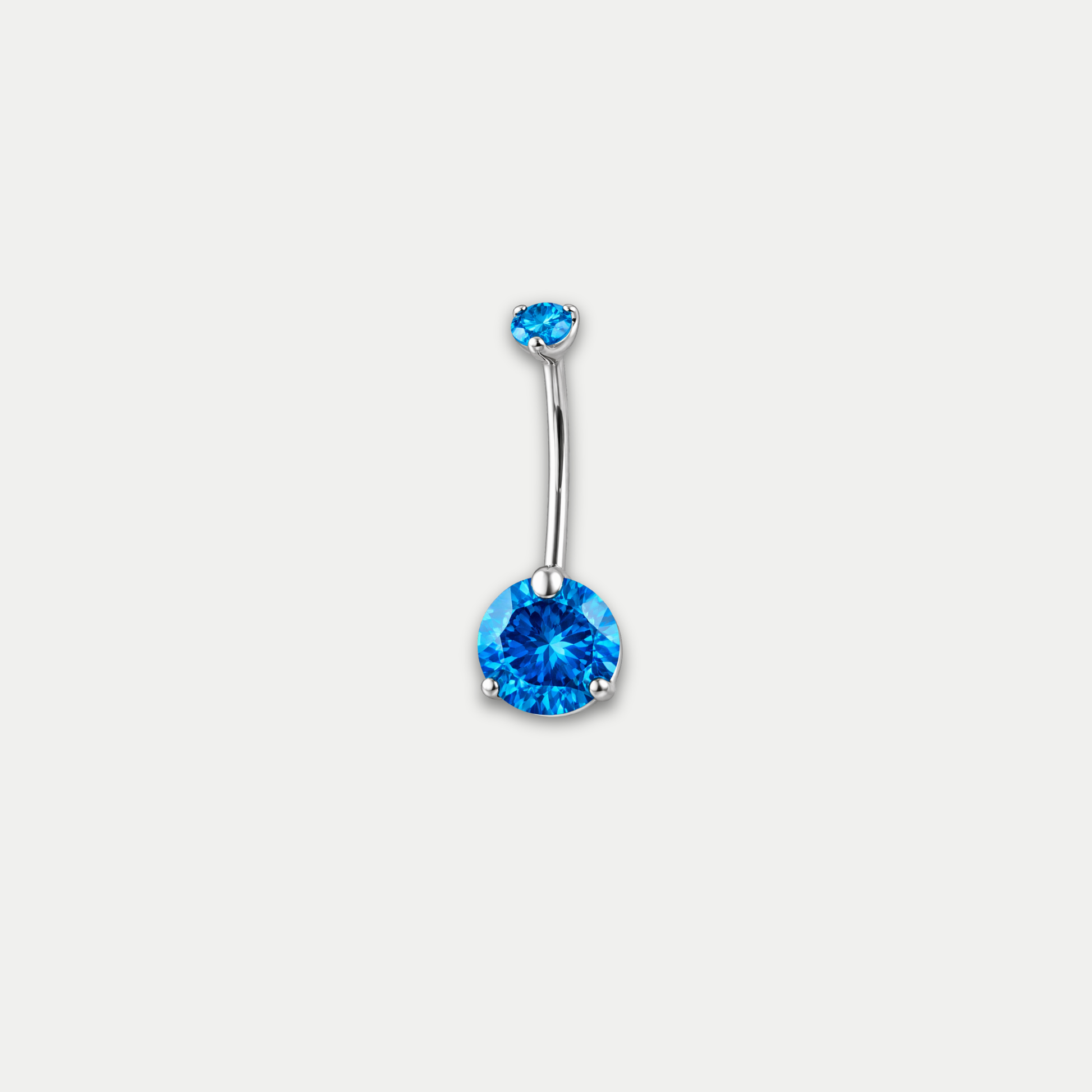 Piercing nombril Sia en titane ASTM F136 avec zircon bleu Joli Désordre