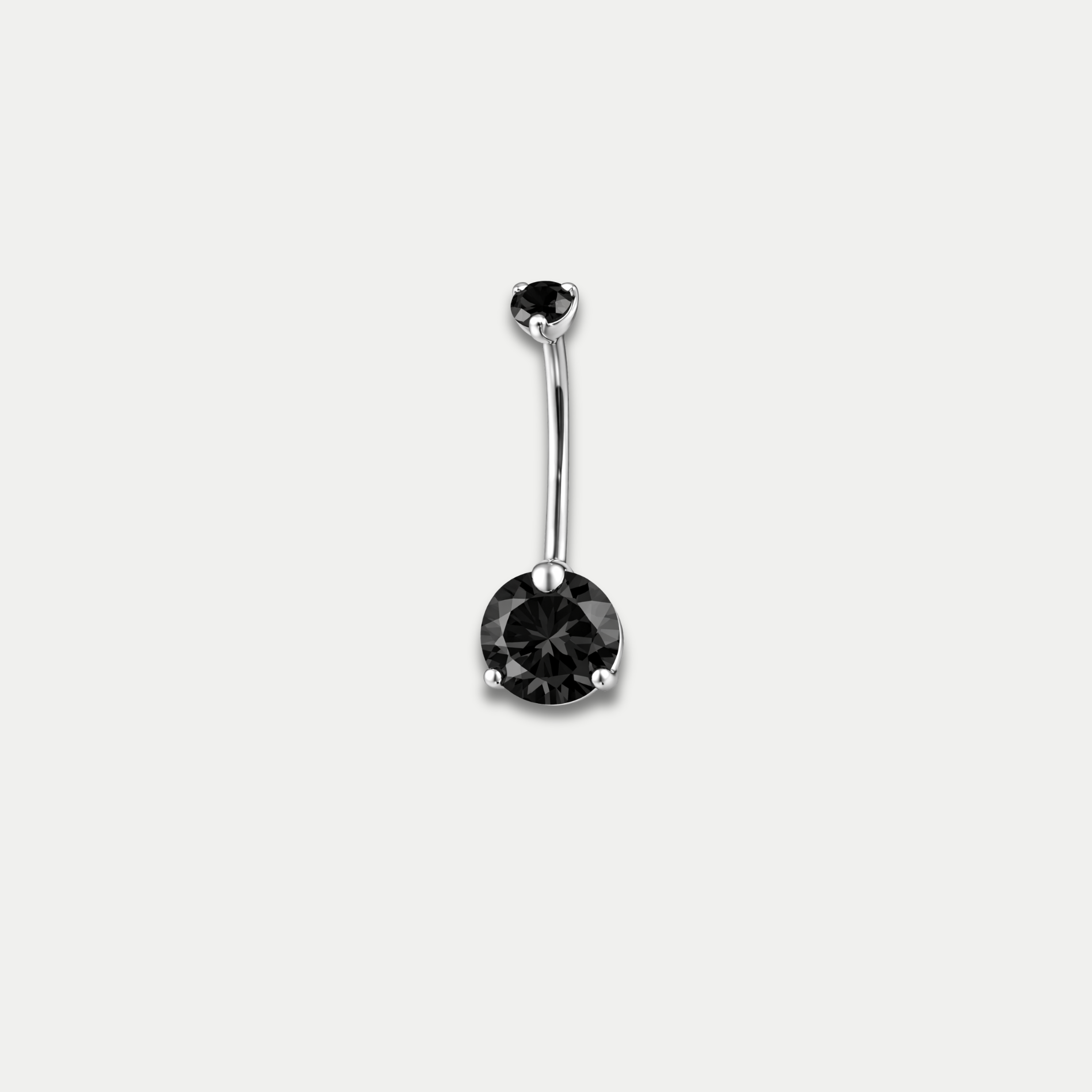Piercing nombril Sia en titane ASTM F136 avec zircon noir Joli Désordre