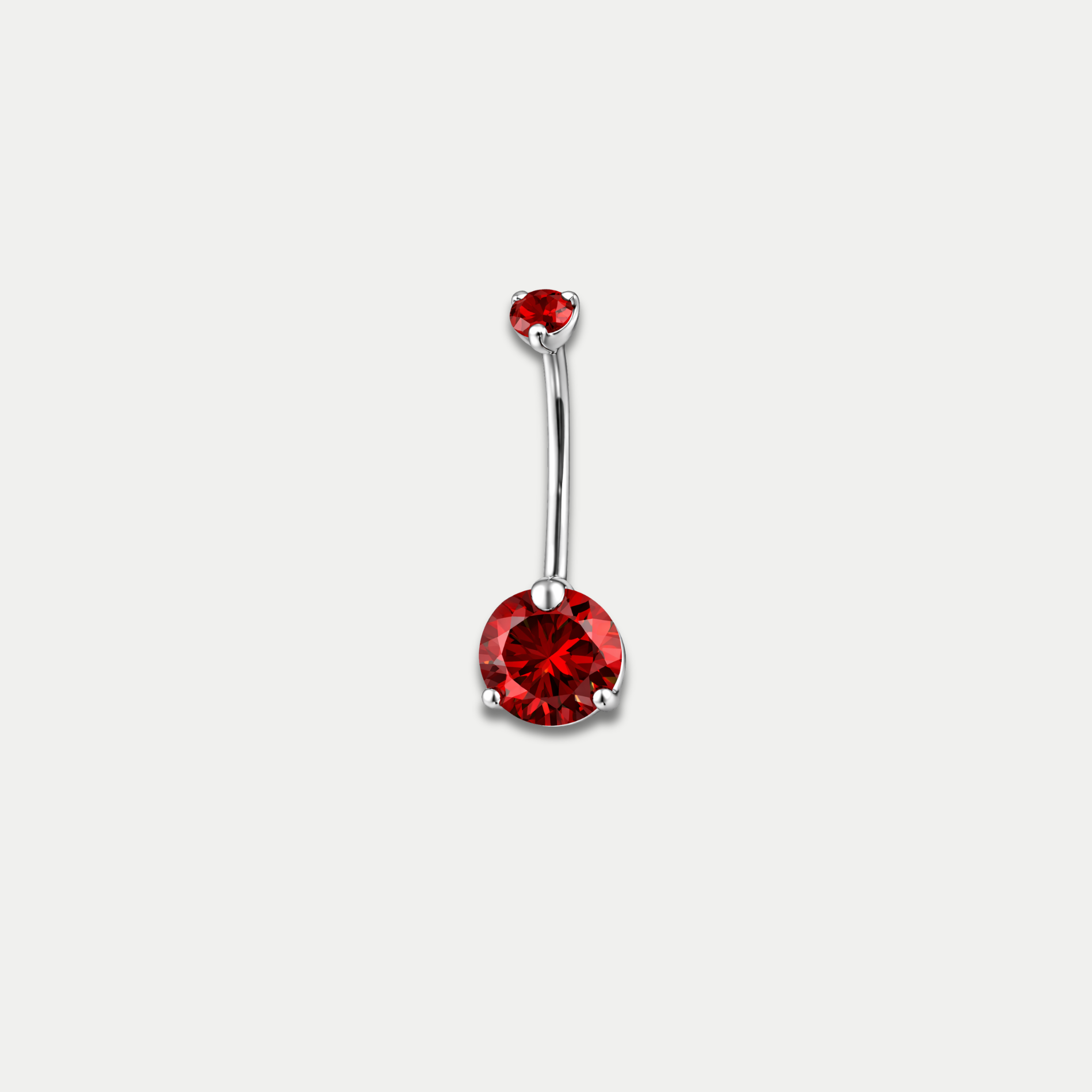 Piercing nombril Sia en titane ASTM F136 avec zircon rouge Joli Désordre