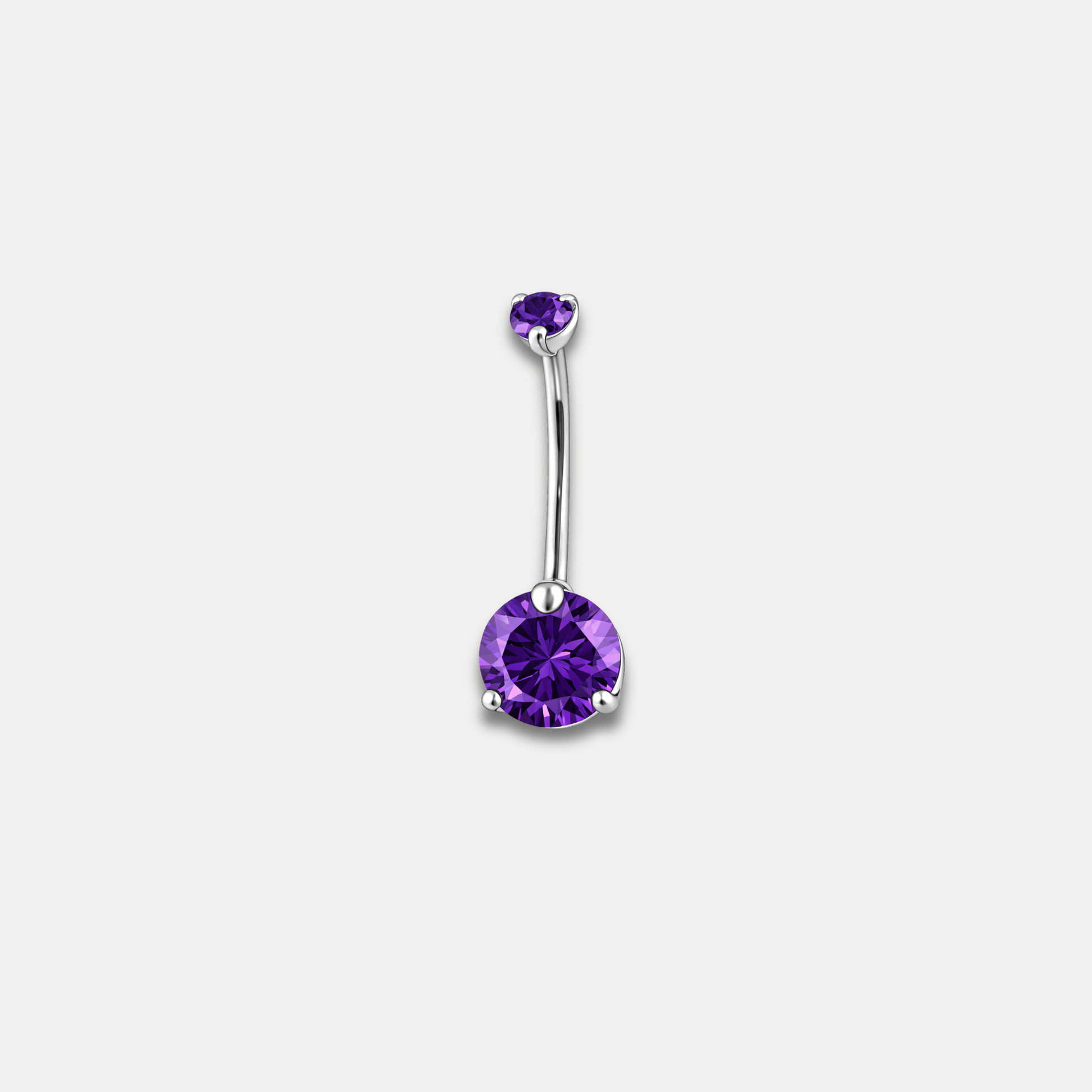 Piercing nombril Sia en titane ASTM F136 avec zircon violet Joli Désordre