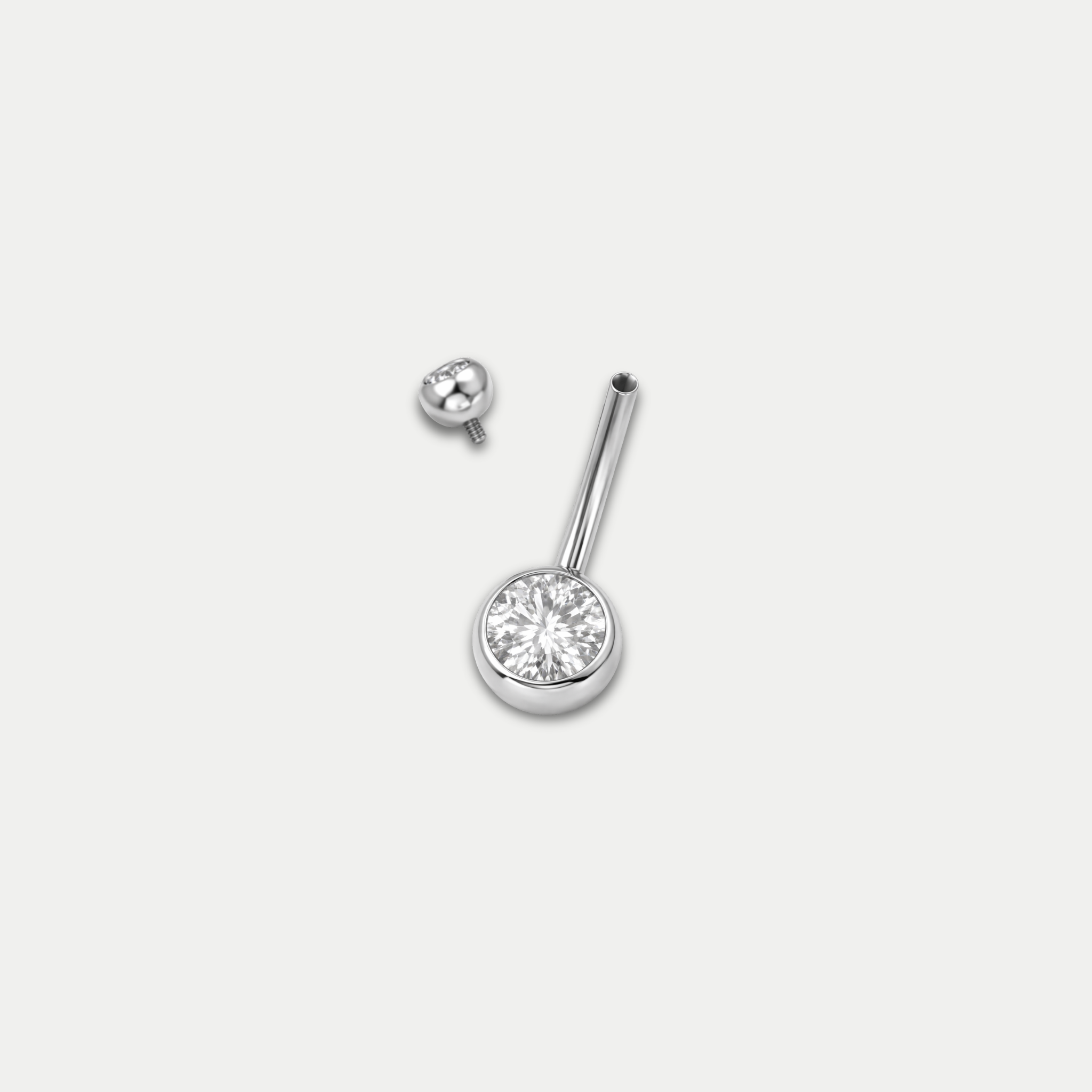 Piercing nombril Sora en titane ASTM F136 avec zircons bille du haut devissée Joli Désordre