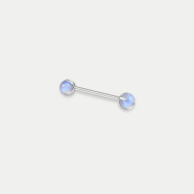 Barbells Téton Piercing Titane Pierre naturelle - Anouk
